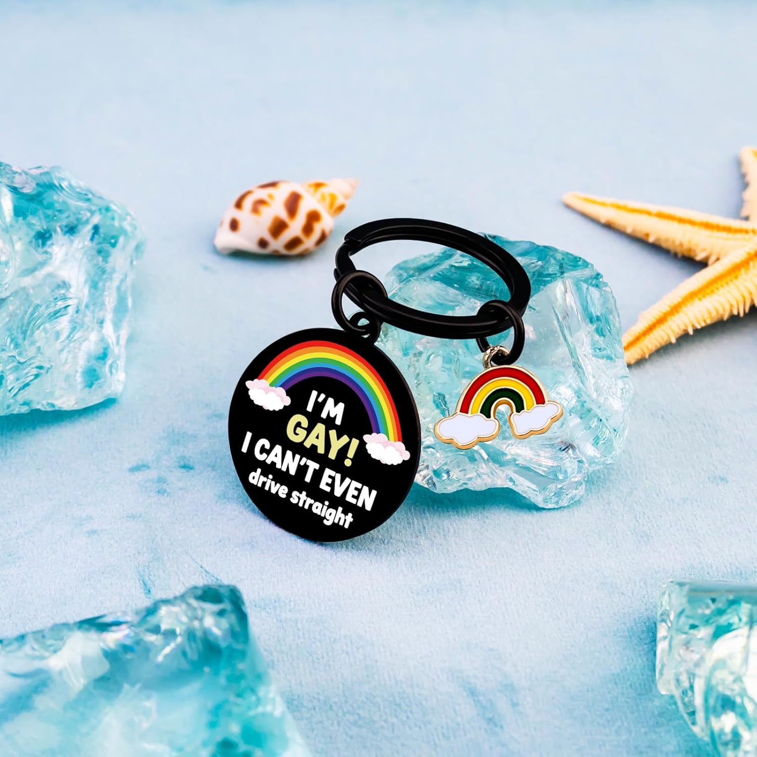 Lesbian Gifts Gay Pride Keychain Lesbian Stuff Funny Gifts for Gay Men Lesbians Merry and Gays Lesbians Couple Gift Gays gift for Guys LGBTQ Gift for Women - Image 2