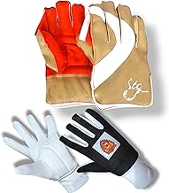 Nylon Cricket Wicket Keeping & Inner Gloves for Youth & Mens Age Group,Multicolour-(Academy)