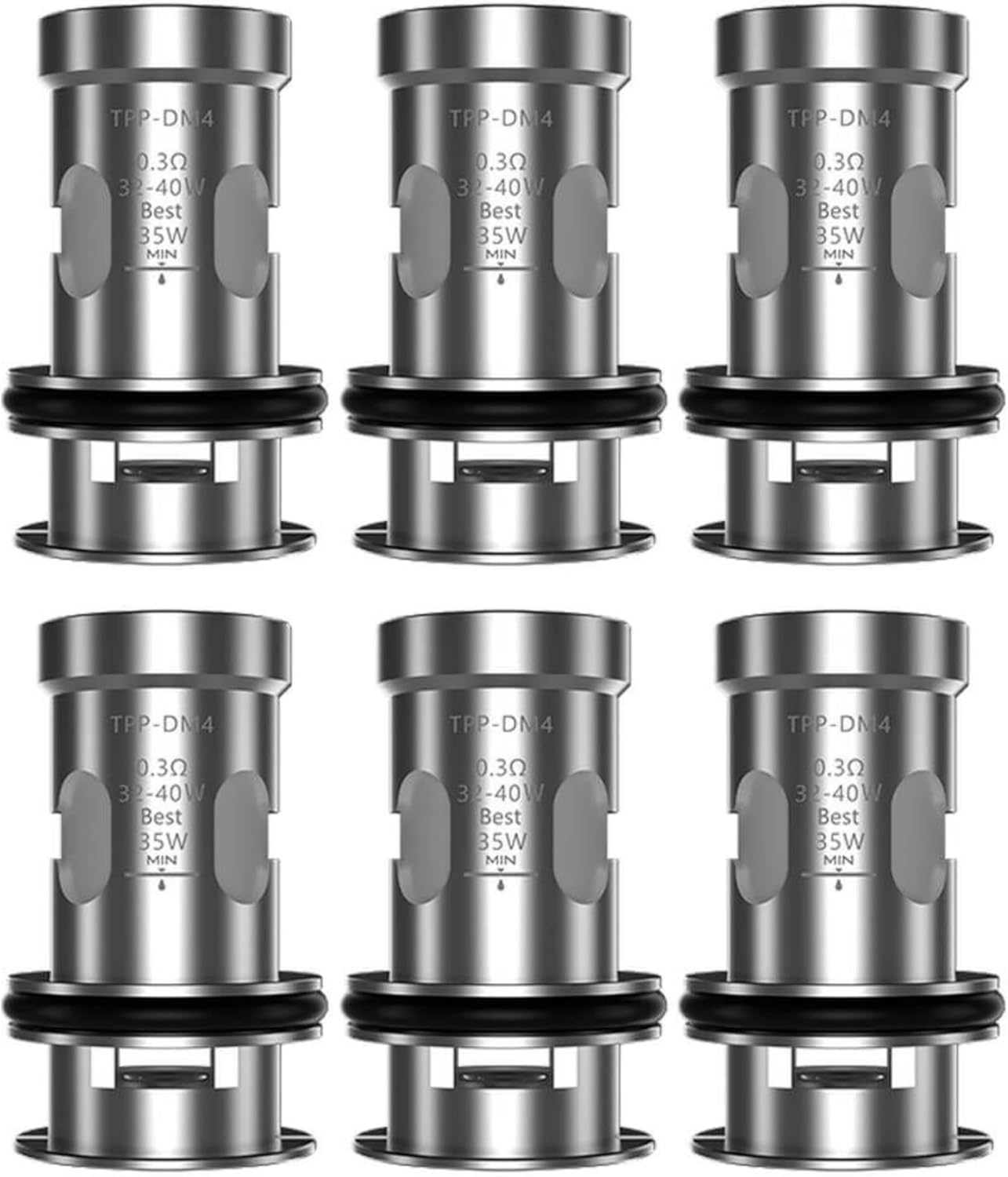 VOOPOO TPP Coils 6 Pack [DM4 0.3ohm 3240w] DTL Smooth Vaping