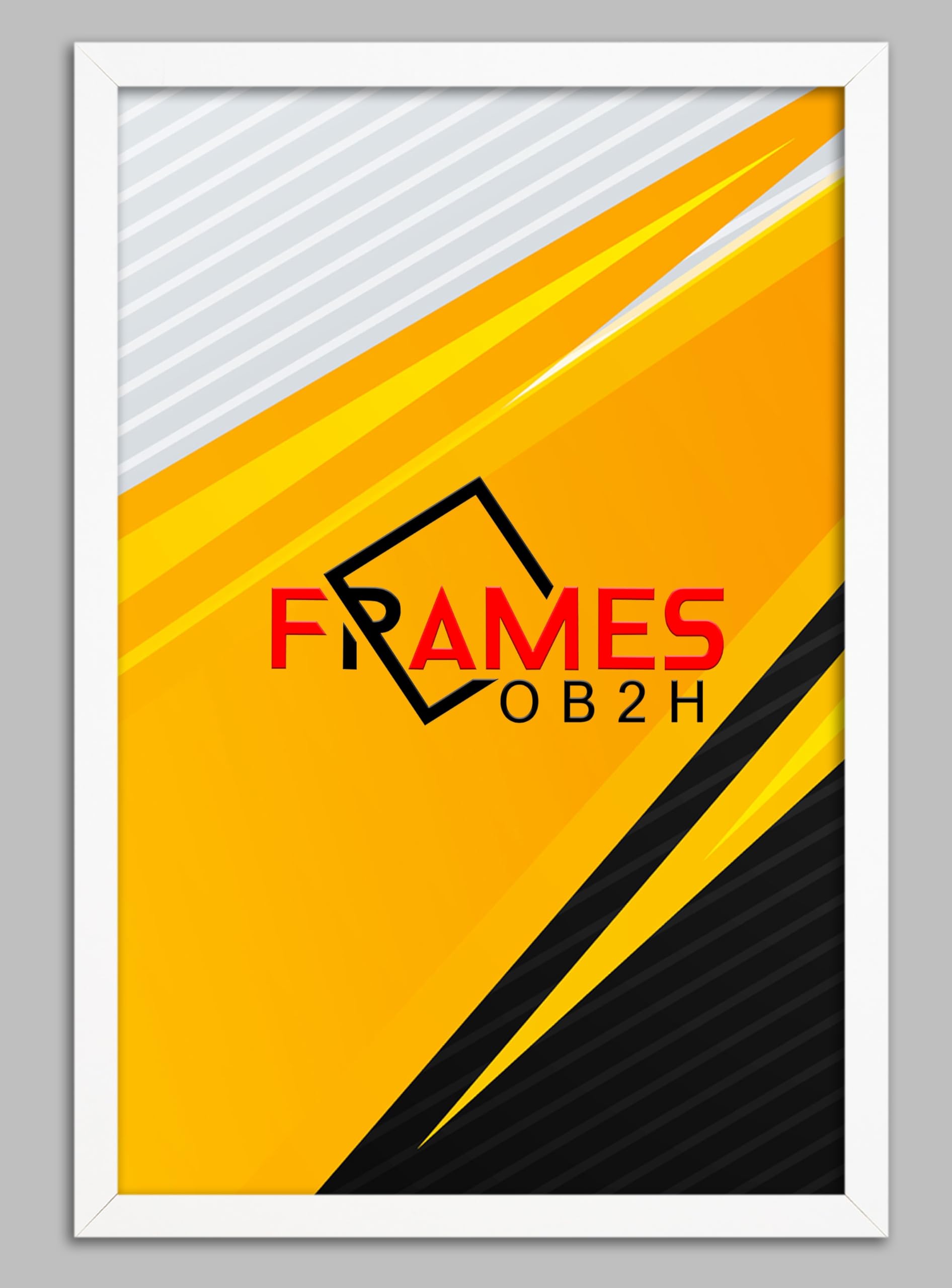 Ob2h White Thin Mat Black,Whtie, Oak, Picture, Photo Frames A2,A3,A4,A5 (, 70X50cm)