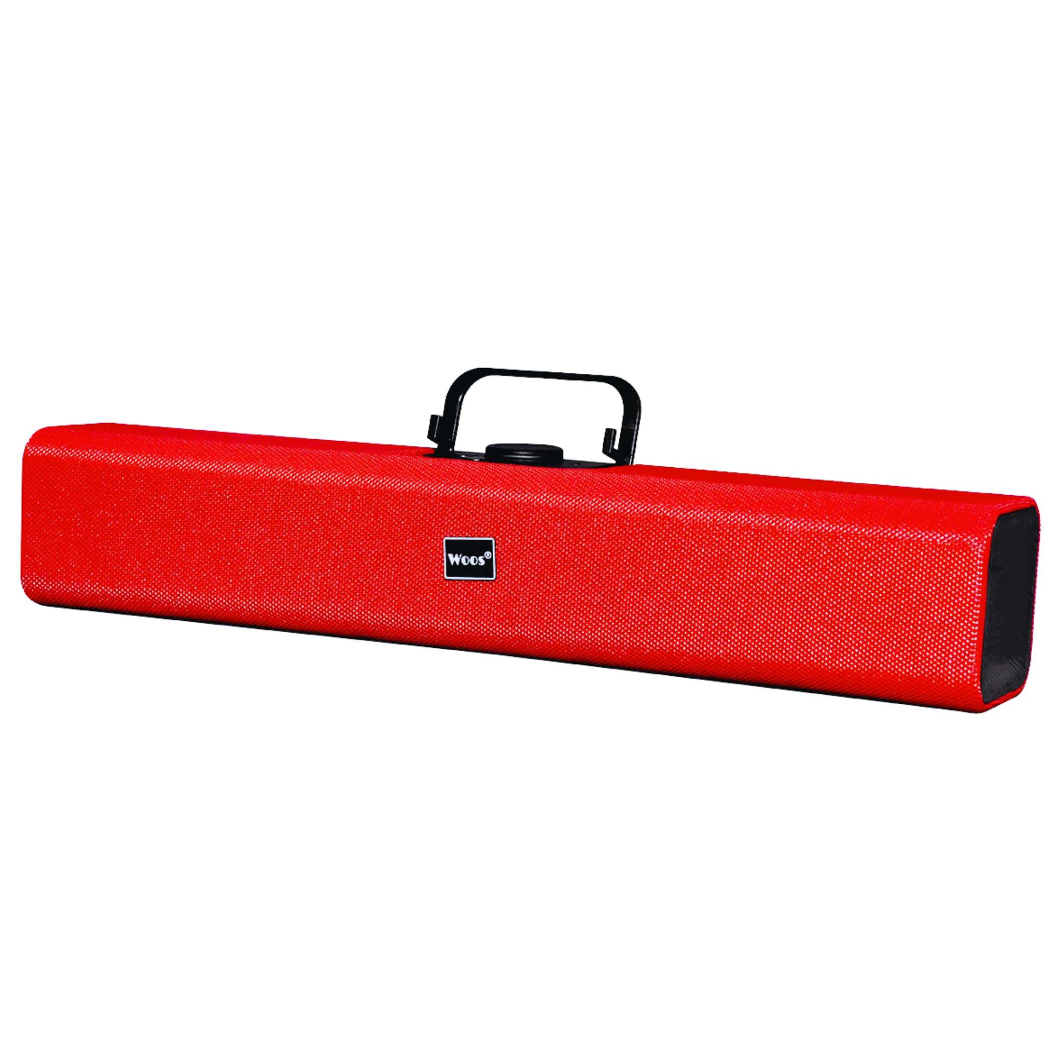 Sonicbar Soundblitz Bluetooth V5.0 Textured Body 10W RMS USB in, TF Input, Mobile Holder, Volume Knob - Elevate Your Audio Experience (Red)-image-24
