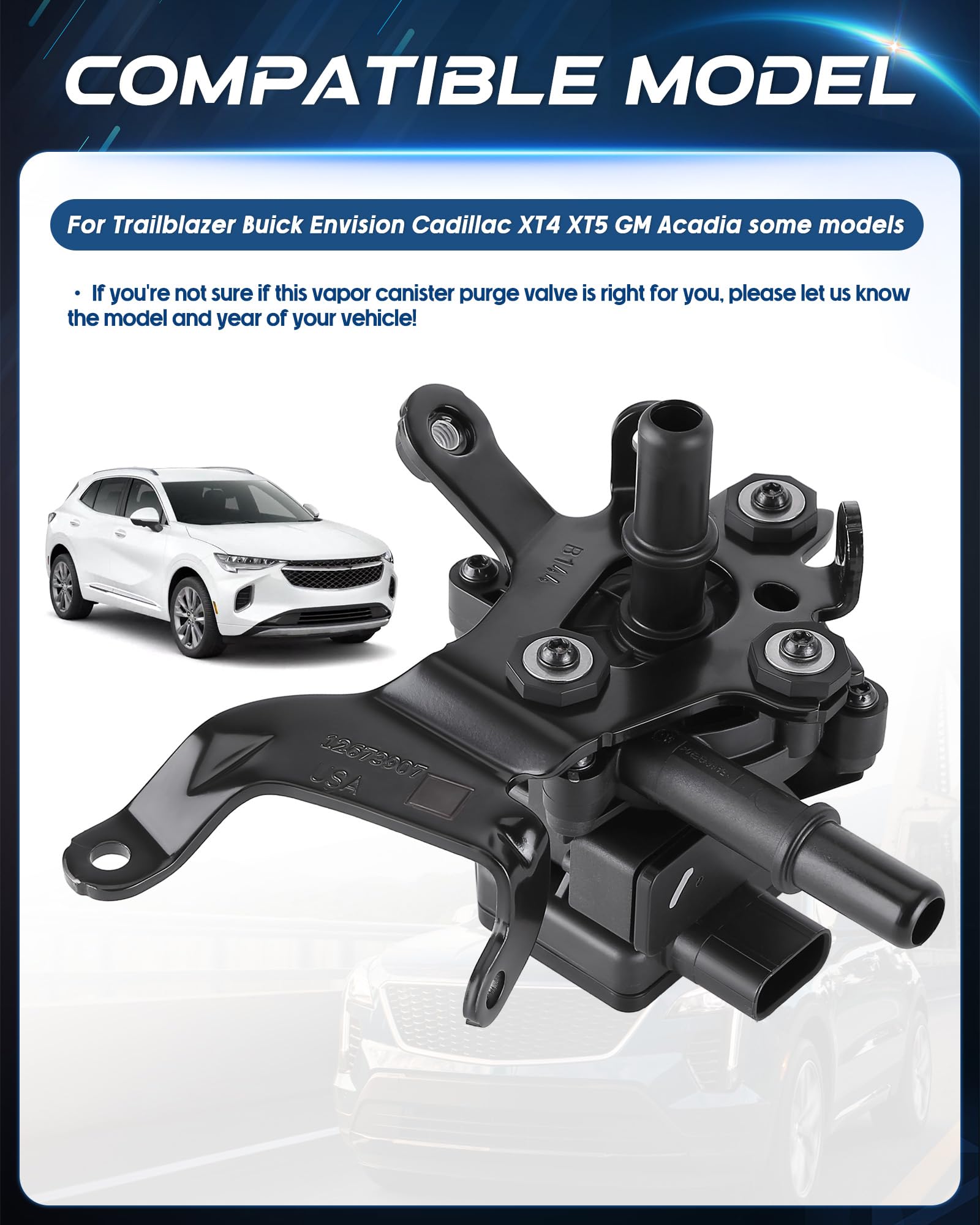 Canister Purge Pump For 2019-2023 Cadillac CT4 CT5 XT4 XT5 12703879, 12698940 US