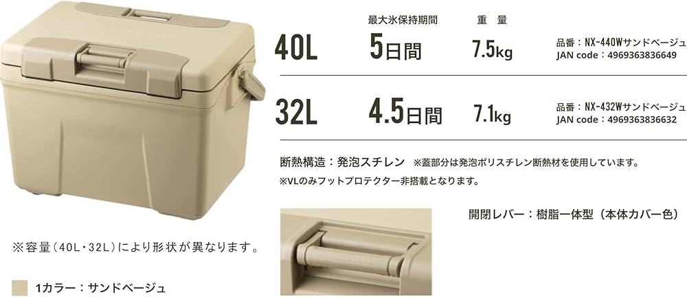 Amazon.co.jp: シマノ クーラーボックス ヴァシランド NX-440W VL 40L