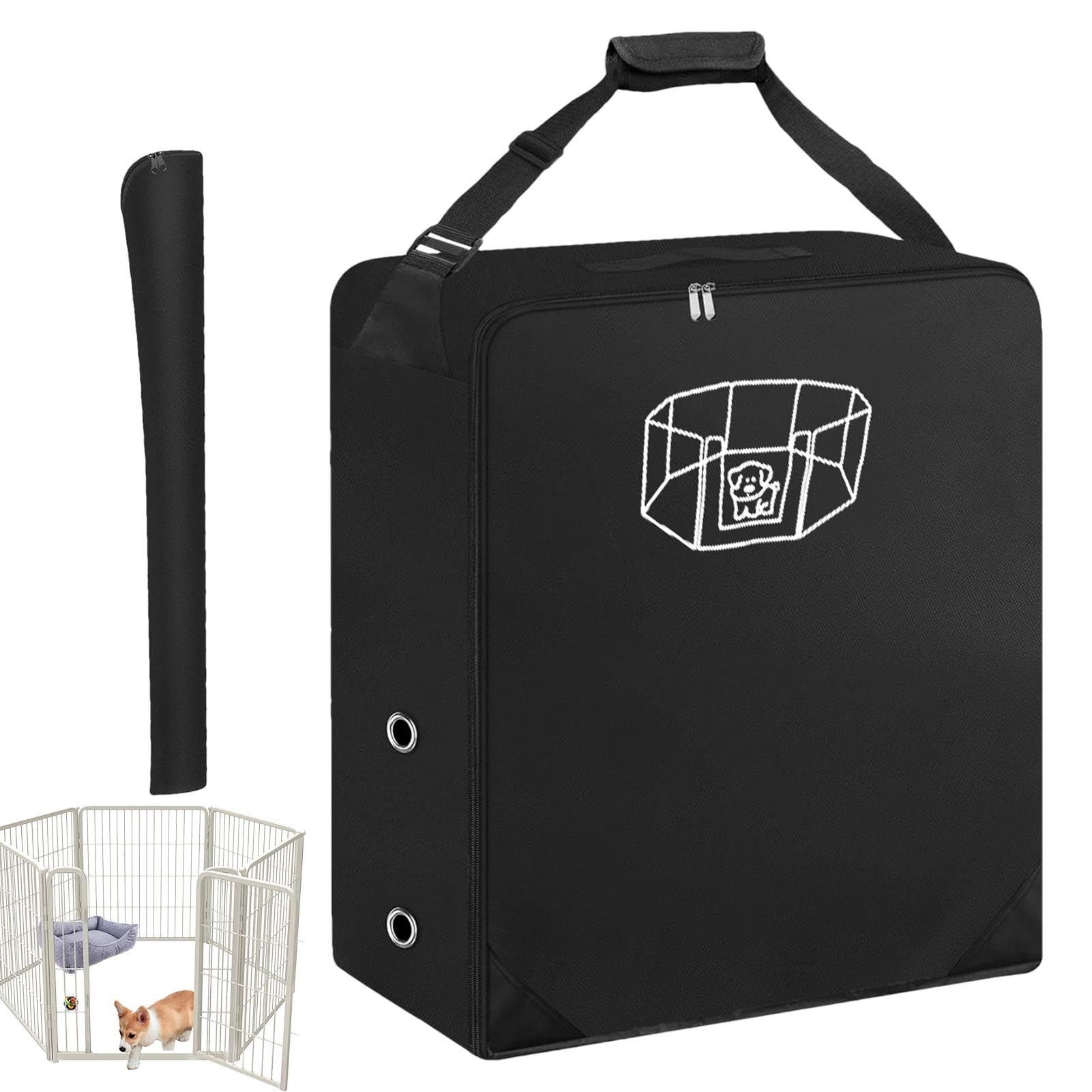 Dog Playpen Storage Bag - Portable Dog Playpen Carrier Bag - Wide Shoulder Strap Dog Fence Travel Bag for Storing Picnic Gear, Dog Pens, and Toys