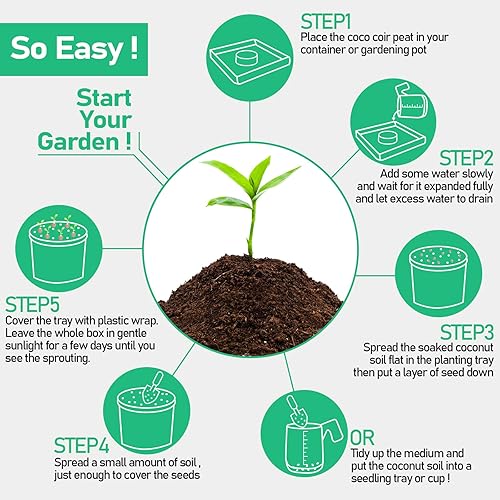 Miniatura 5 de Legigo 100 unidades de pellets de coco de 1.181 in de fibra de coco para iniciación de semillas de tierra, vainas de tierra de coco orgánico para