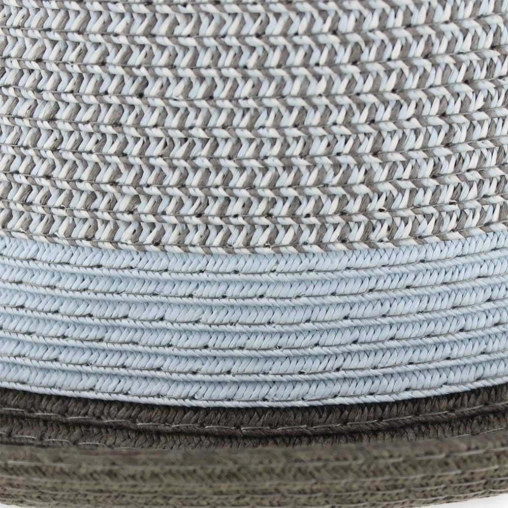 Belfry Men/Women Summer Straw Pork Pie Trilby Fedora Hat in Blue, Tan, Black