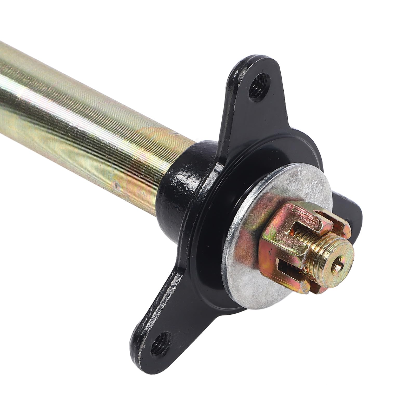 Dilwe Zestaw Tylnej Osi Gokartowej Zespół Tylnej Osi ze Stopu Stali 650 Mm X 25 Mm z Kołem łańcuchowym Kołnierze Piasty Tarczy Hamulcowej do Kartingu ATV Off Road Drift Trike DIY