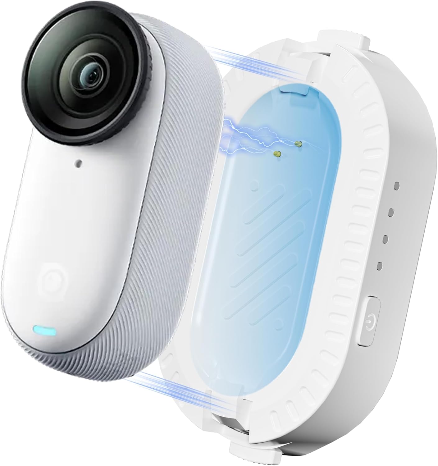 YDW Battery Pack for Insta360 GO 3S/3, Extended Battery Life Fast Battery Charger for Insta 360 GO 3S 3 Accessories, Portable Charging Case with Magnetic Base