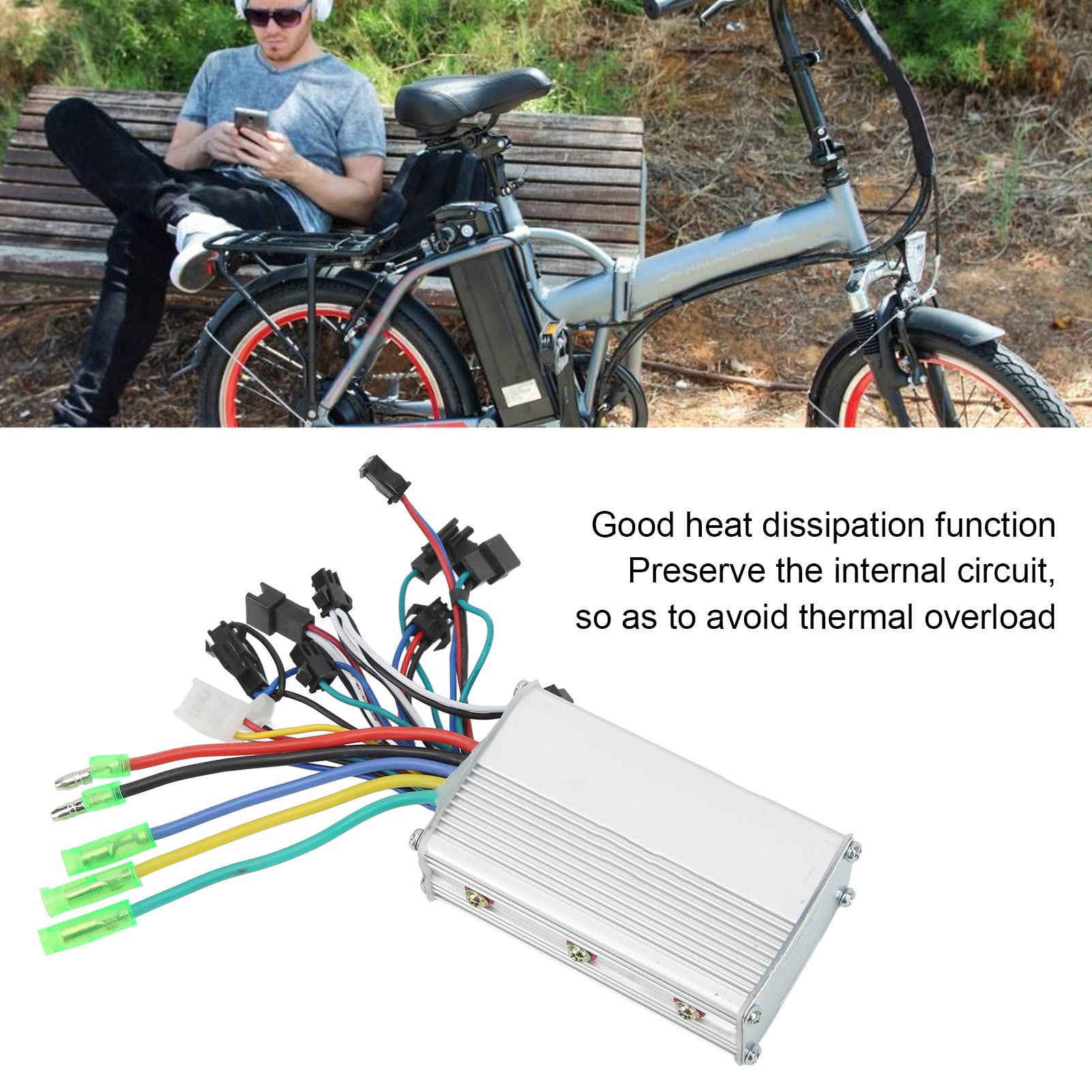 BuyWeek Kit de Contrôleur de Moteur sans Balais pour Vélo Électrique, 48V 250W 350W Kit de Contrôleur sans Balais et Panneau d'Affichage LED 880 pour Vélo Électrique Scooter Électrique