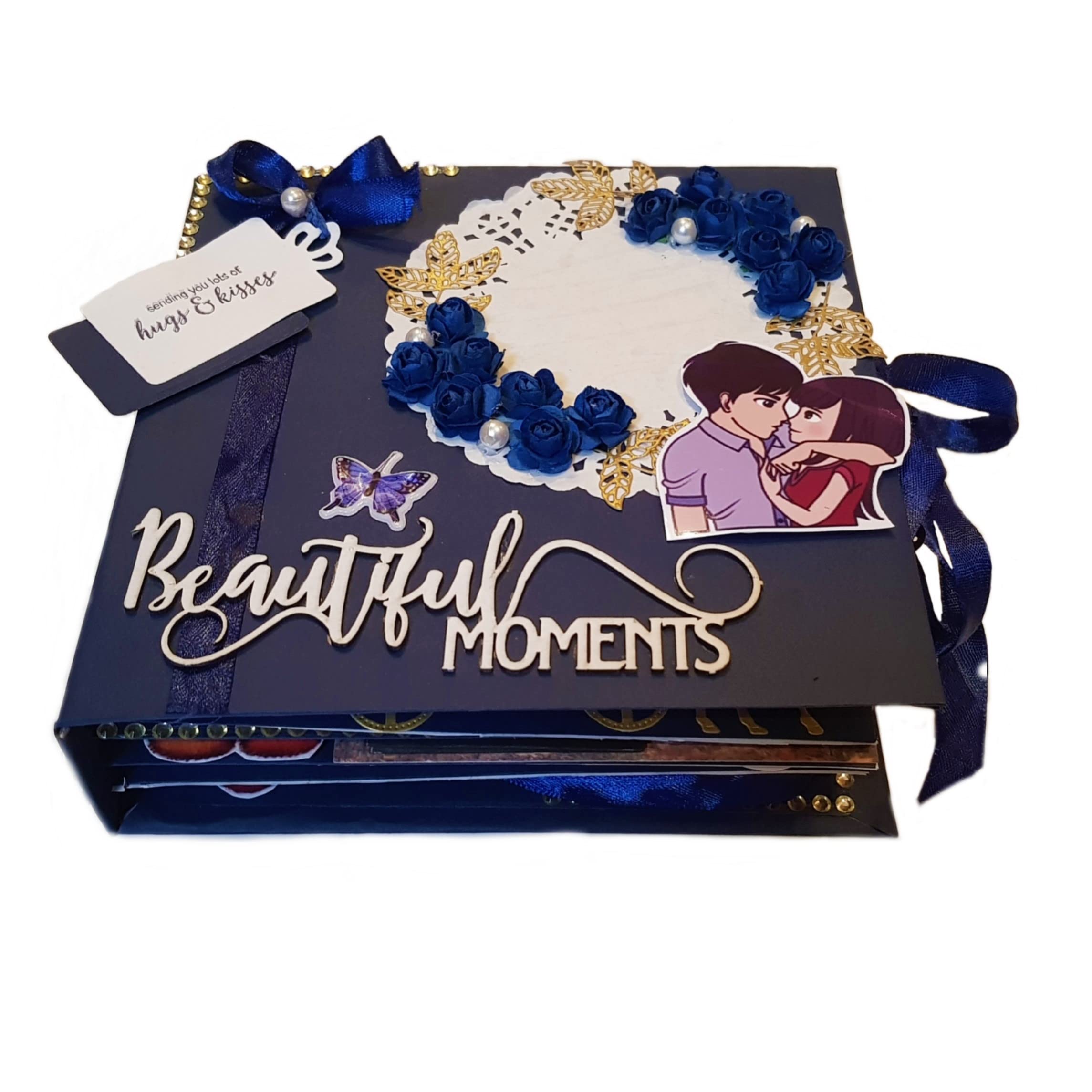 Lavys Creations Handmade Scrapbook - Love Theme - Beautiful Moments (B09MZD2V34) Amazon Price History, Amazon Price Tracker