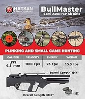 Vista 2 de Rifle de aire PCP semiautomático Hatsan BullMaster con paquete Wearable4U incluido