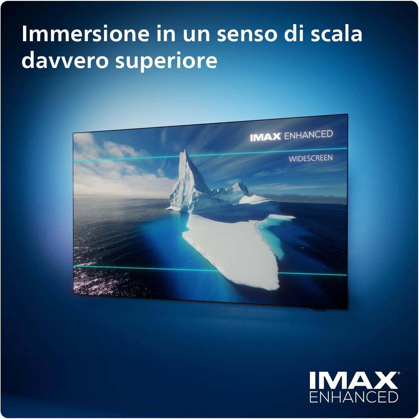 IMAX Enhanced logo with a widescreen iceberg scene