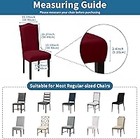 Vista 104 de Juego de 6 fundas elásticas para sillas de comedor, extraíbles y lavables, para sillas de comedor, hotel, ceremonia