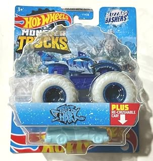Monster Trucks Blizzard Bashers Tiger Shark Plus re-Crushable car