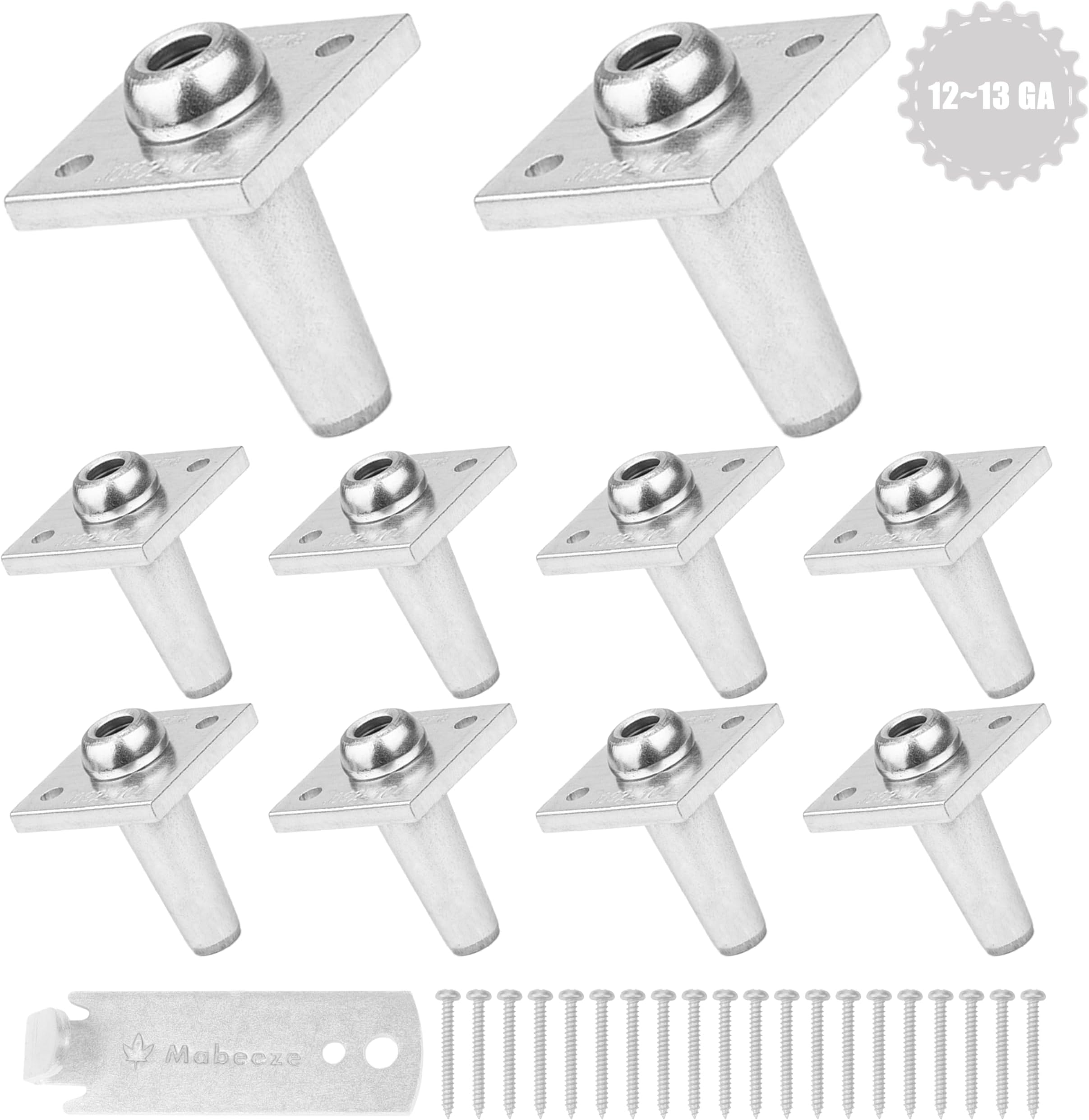 Mabeeze One Way Anchor Vise for 12-13 Gauge Fence Wire Grape Trellis 10 Pack Heavy Duty Wire Tightener and Tensioner with Screws for Vineyard and Arbor