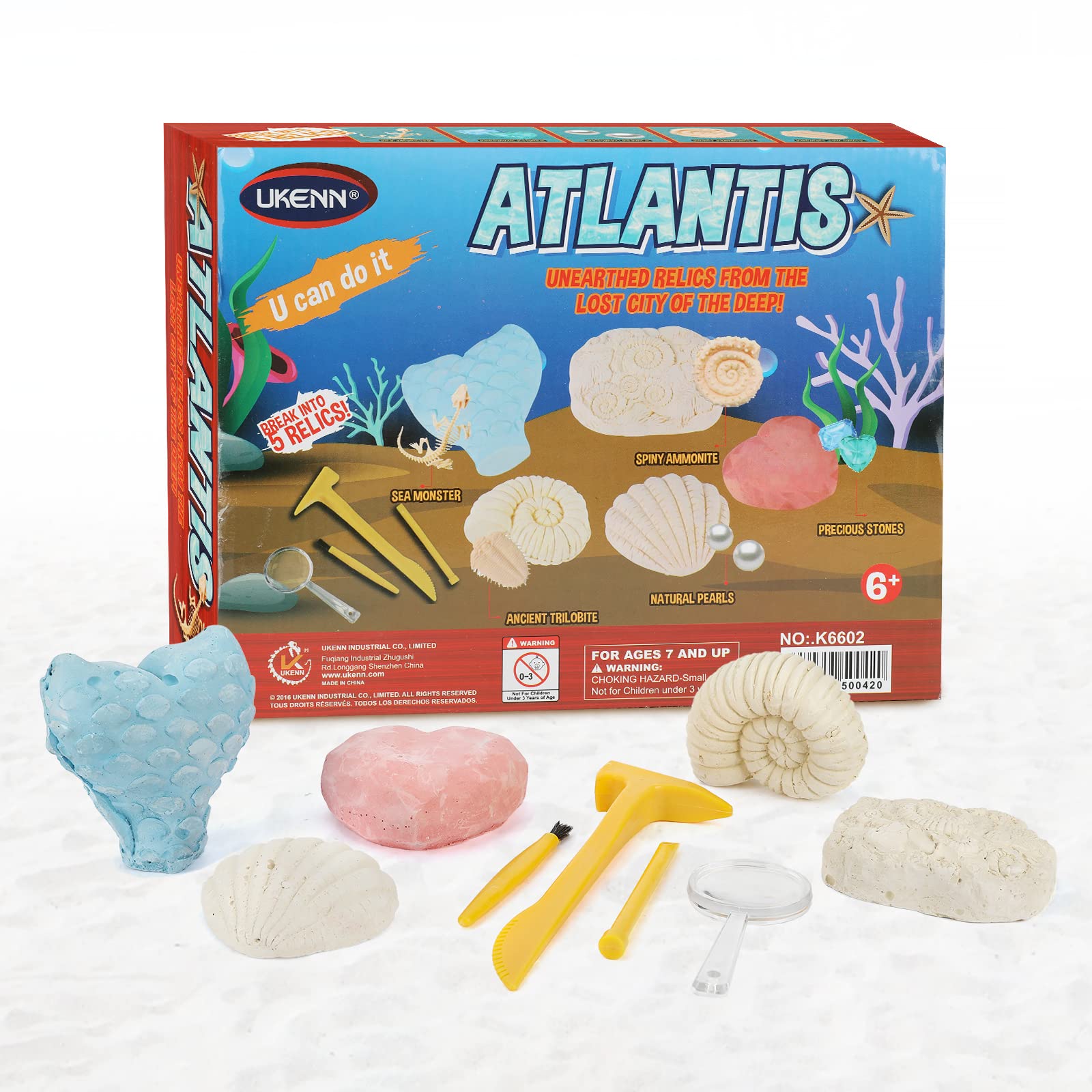 Buy Augot Fossil Rock Digging Gemstone Dig Kit, 5 in 1 Ocean Adventure