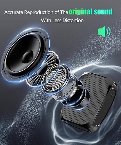 Miniatura 4 de SHIDU Amplificador de voz portátil Micrófono personal Auriculares para hablar Mini Pa recargable Sistema para profesores Guías turísticos