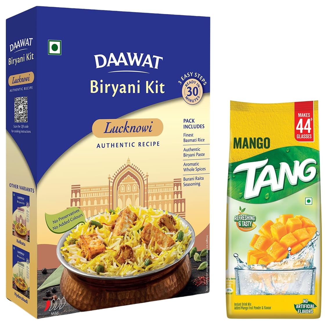 Tang Ramadan Special Kit : Instant Drink Mix, Mango, 750G With Daawat Lucknowi Biriyani Kit (B0CYCGXRHD) Amazon Price History, Amazon Price Tracker