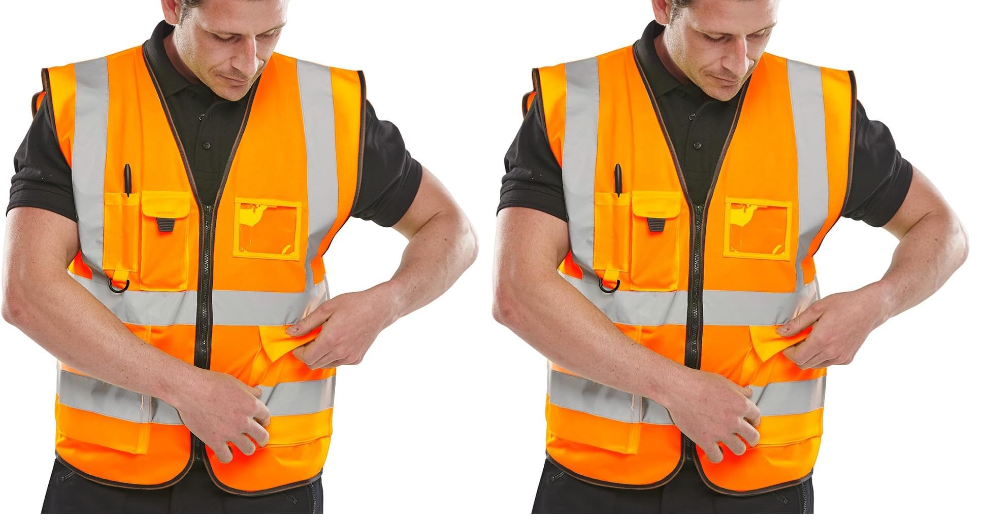 Beeswift Executive Hi Viz Waistcoat Orange L WCENGEXECORL
