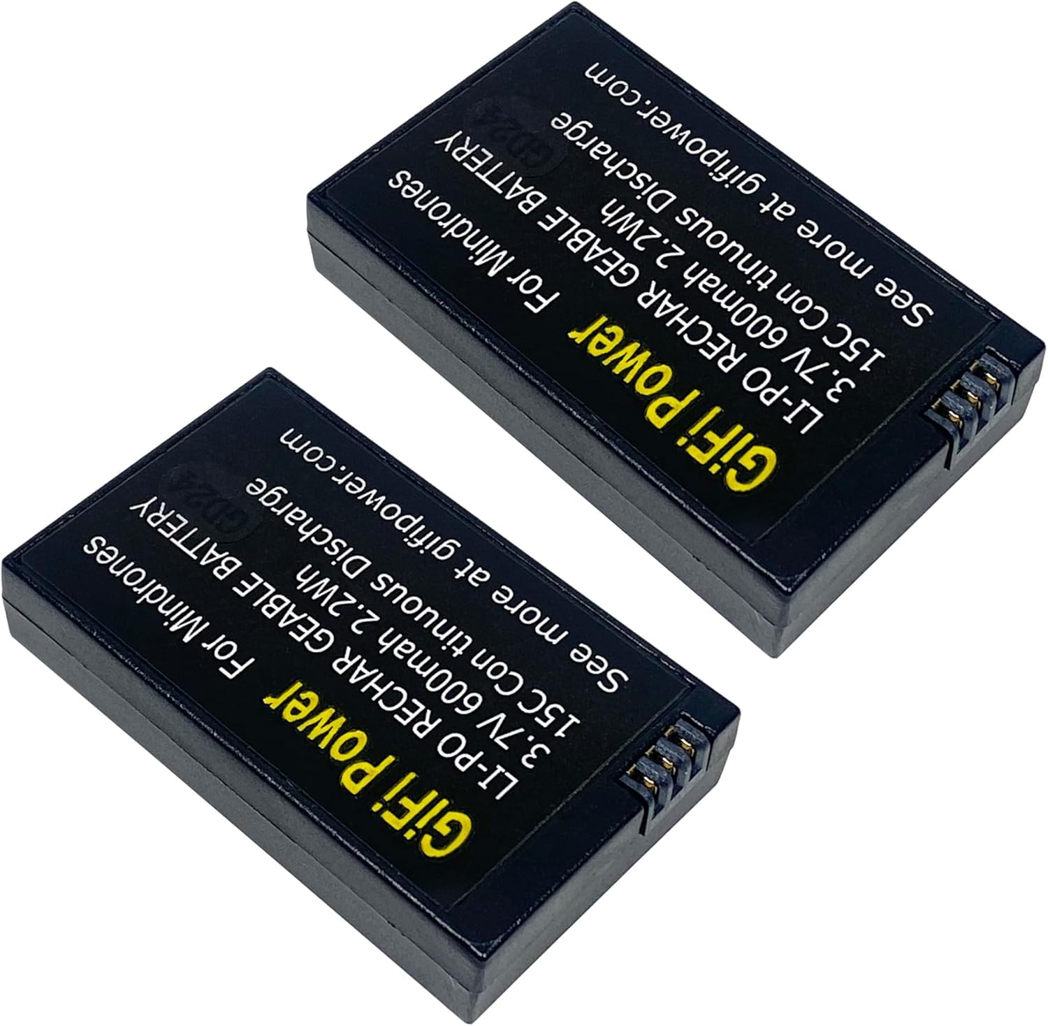 MaximalPower 2x 3.7v 600mAh Li-po Battery w/Circuit Protective IC for Parrot MiniDrones Jumping Sumo, Parrot Mini Drone Rolling Spider Upgrade two batteries