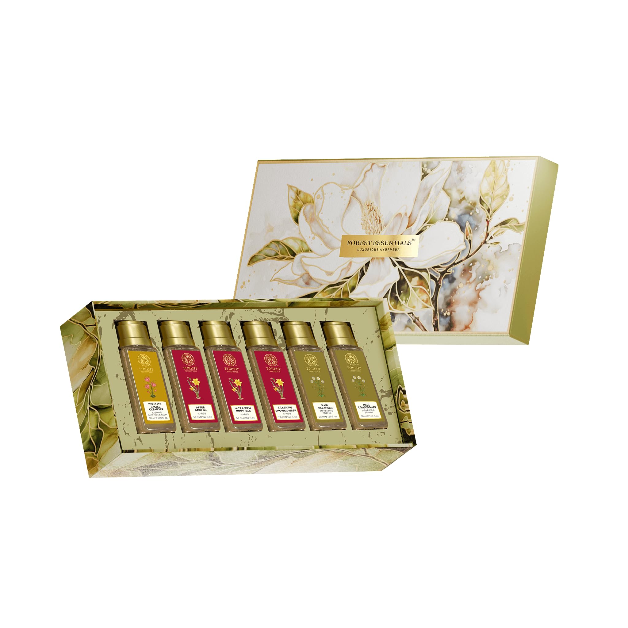 Forest Essentials Gift Box Mallika | Bestselling Delights - Nargis | Ayurvedic Essentials for Healthy, Radiant Skin-image-0