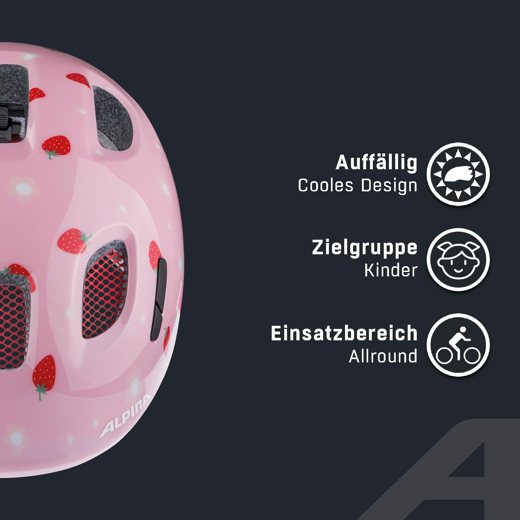ALPINA Ximo 2 - Leichter, Sicherer und Bruchfester Fahrradhelm, mit optionalen LED-Licht, Für Kinder - 3