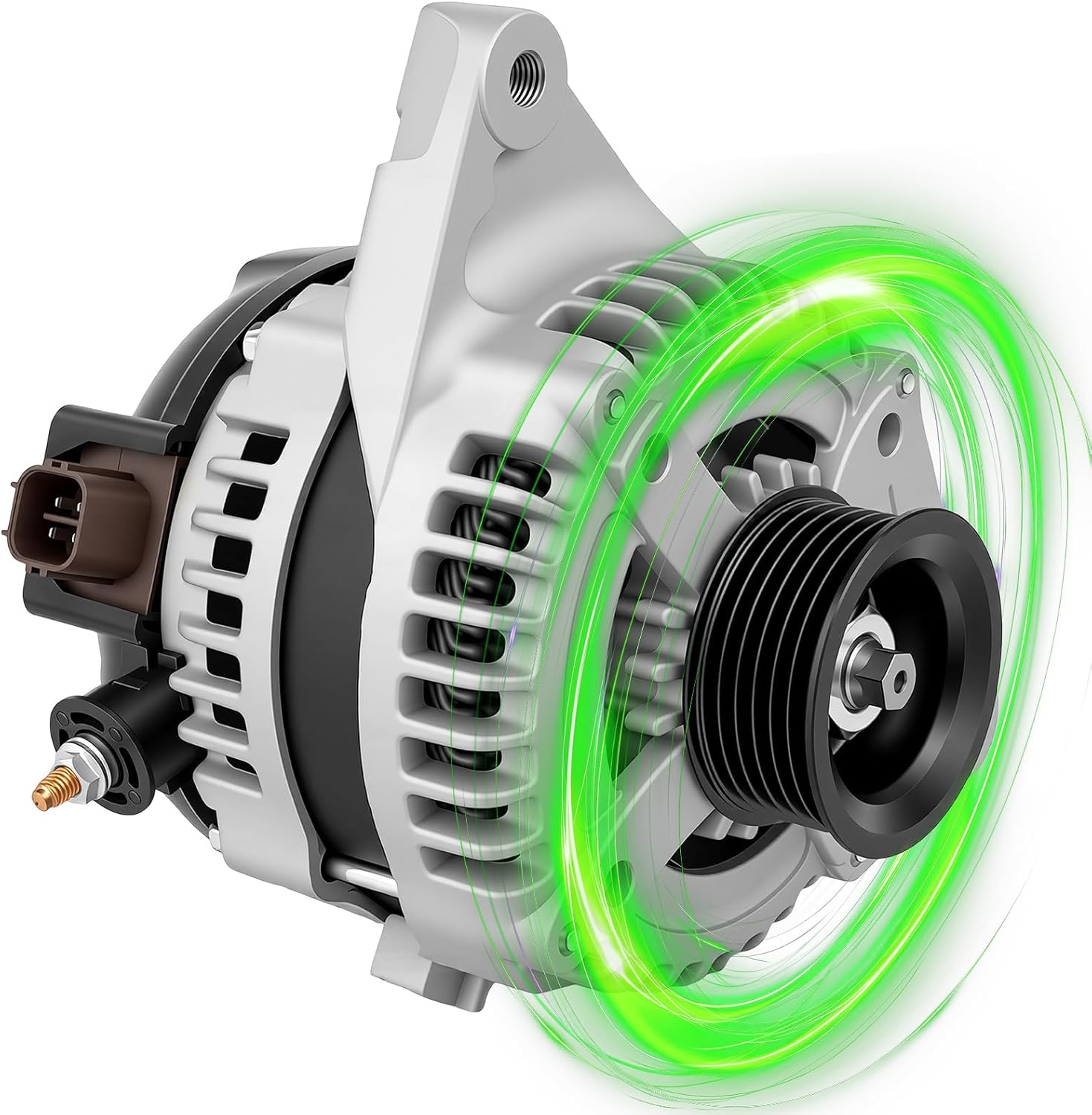 11573N Alternator Compatible with Honda Odyssey 2011 2012 2013, Pilot 2012 2013 2014 2015, Ridgeline 2012 2013 2014 V6 3.5L,130Amp 12V CW, Replace CSJ24 9764219-124 104210-1240 31100-RV0-A01