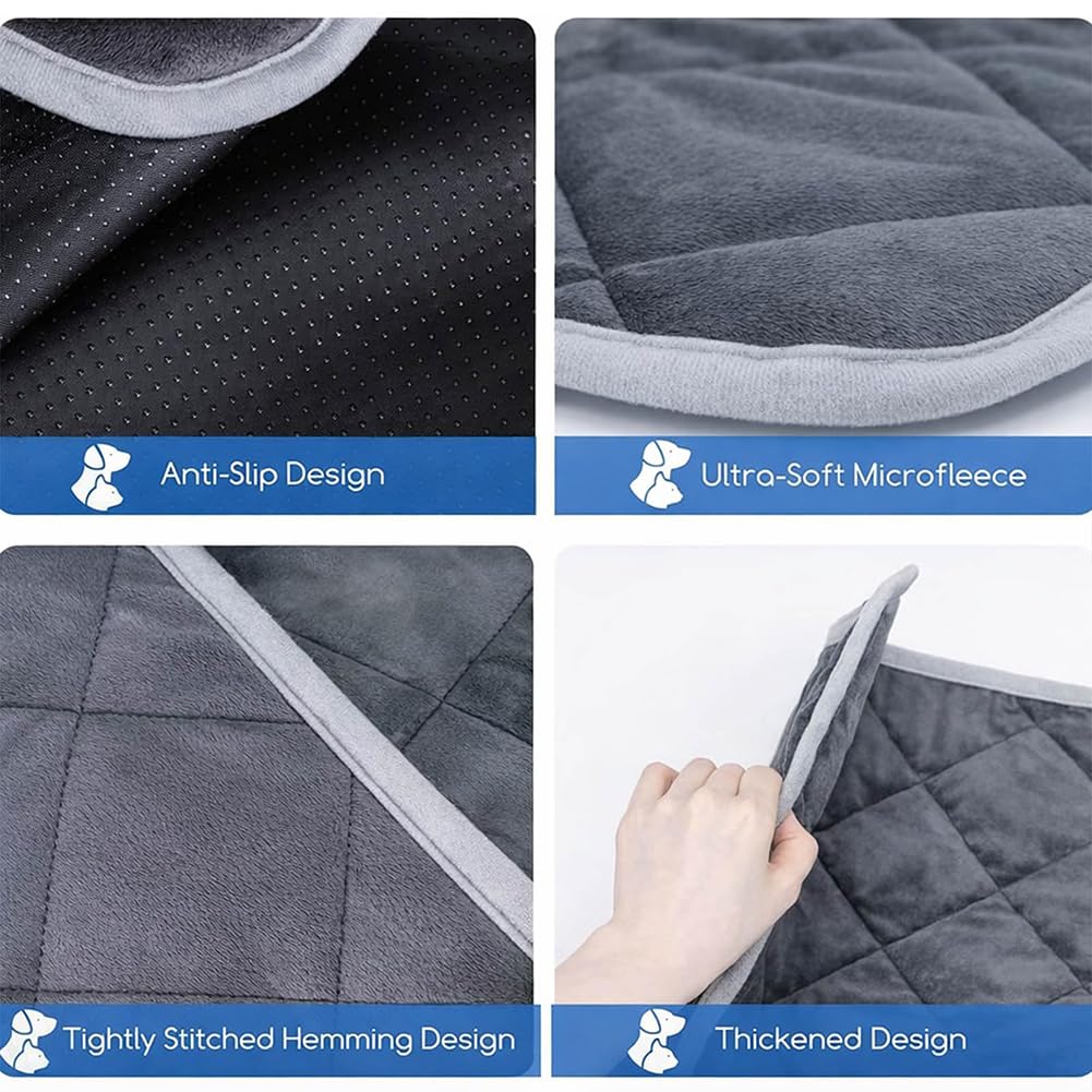 Manta térmica para perros, tapete reflectante térmico autocalentable para perros y gatos, almohadilla reflectante de calor de 5 capas para mascotas, tapete no eléctrico, 22.8 x 34.6 pulgadas, marrón