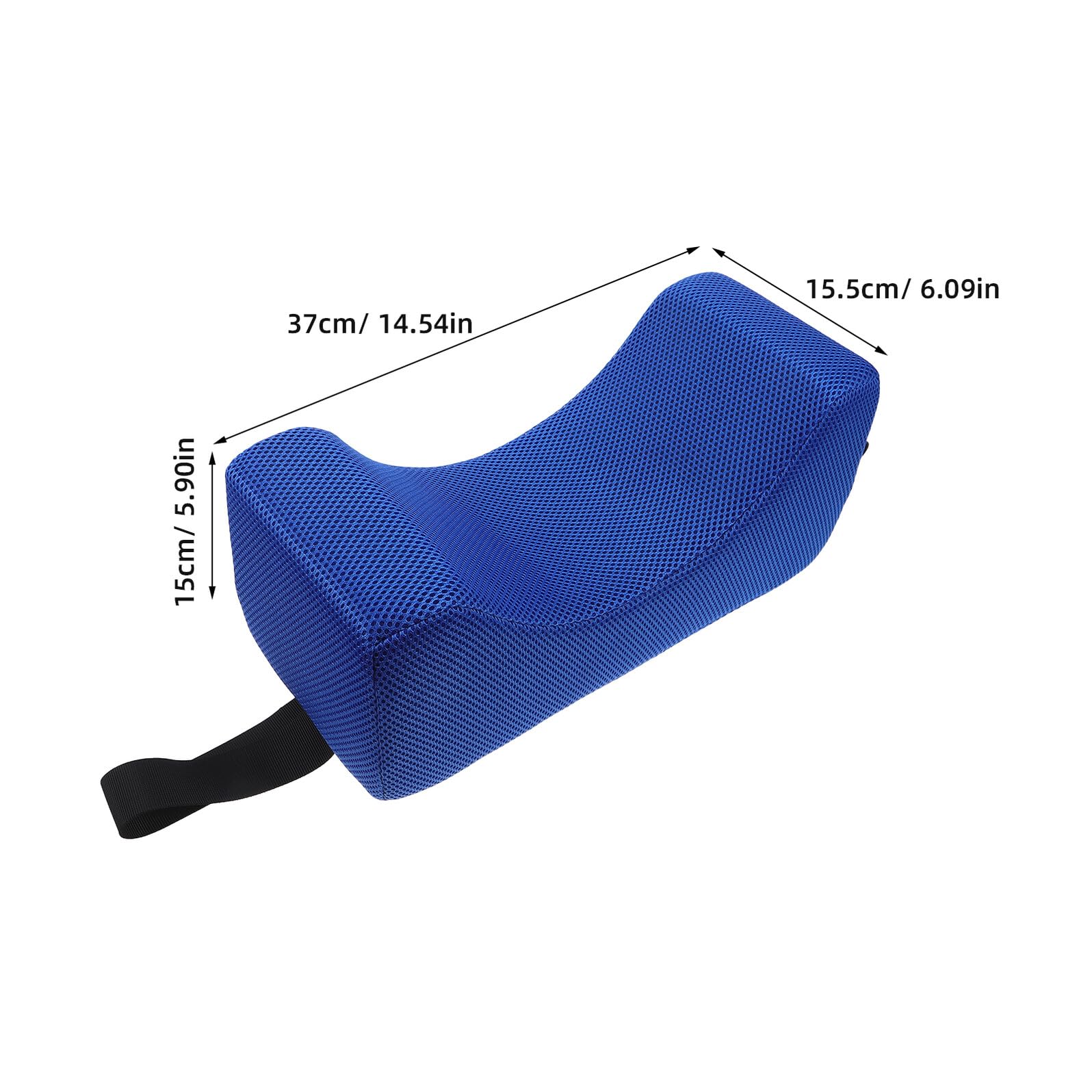Almohada de Apoyo Cabeza Ajustable para Silla de Ruedas, Cojín Ergonómico Espuma de Alta Densidad, Reposacabezas Azul para Personas Mayores y Uso Diario