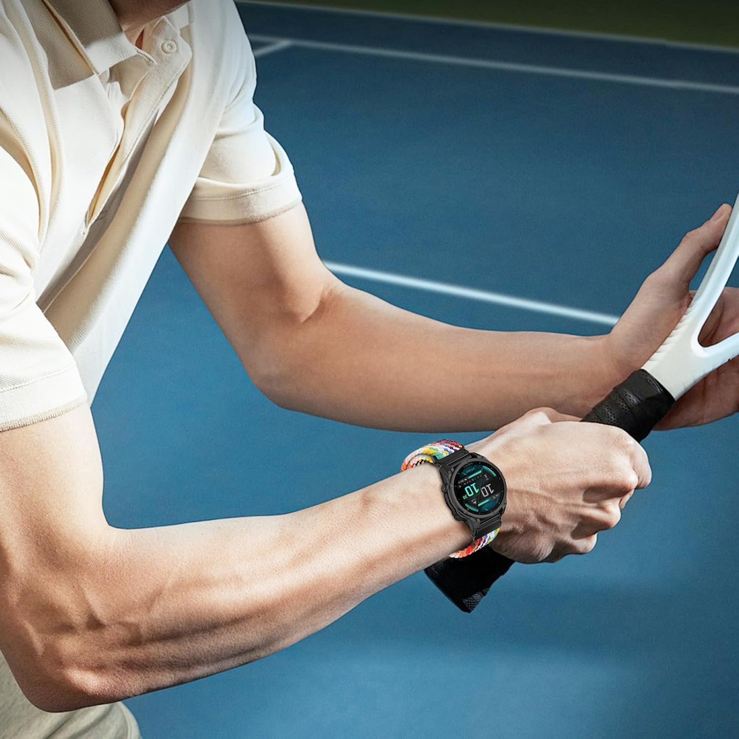 20mm Quickfit Braided Watch Band Compatible with Garmin Fenix 8 AMOLED 43mm/7S Pro/7S/6S Pro/6S/5S/5S Plus, Nylon Woven Replacement Strap for Approach S70 42mm/Instinct E 40mm/Descent Mk3s - Image 8