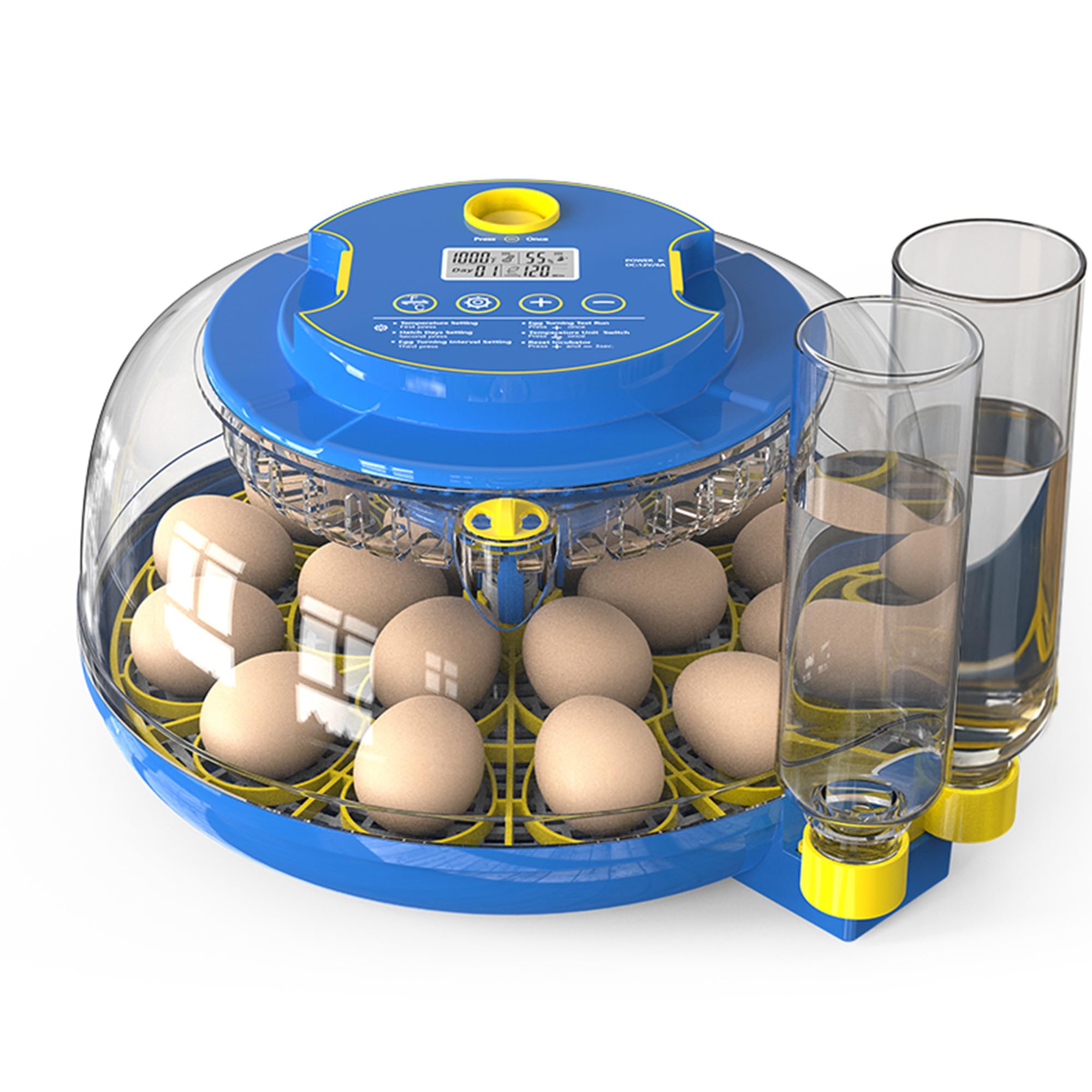 Couveuse Œufs Automatique 12-16 Œufs – Retournement & Humidification Auto, Contrôle Température Précis, Pour Poules, Cailles, Canards