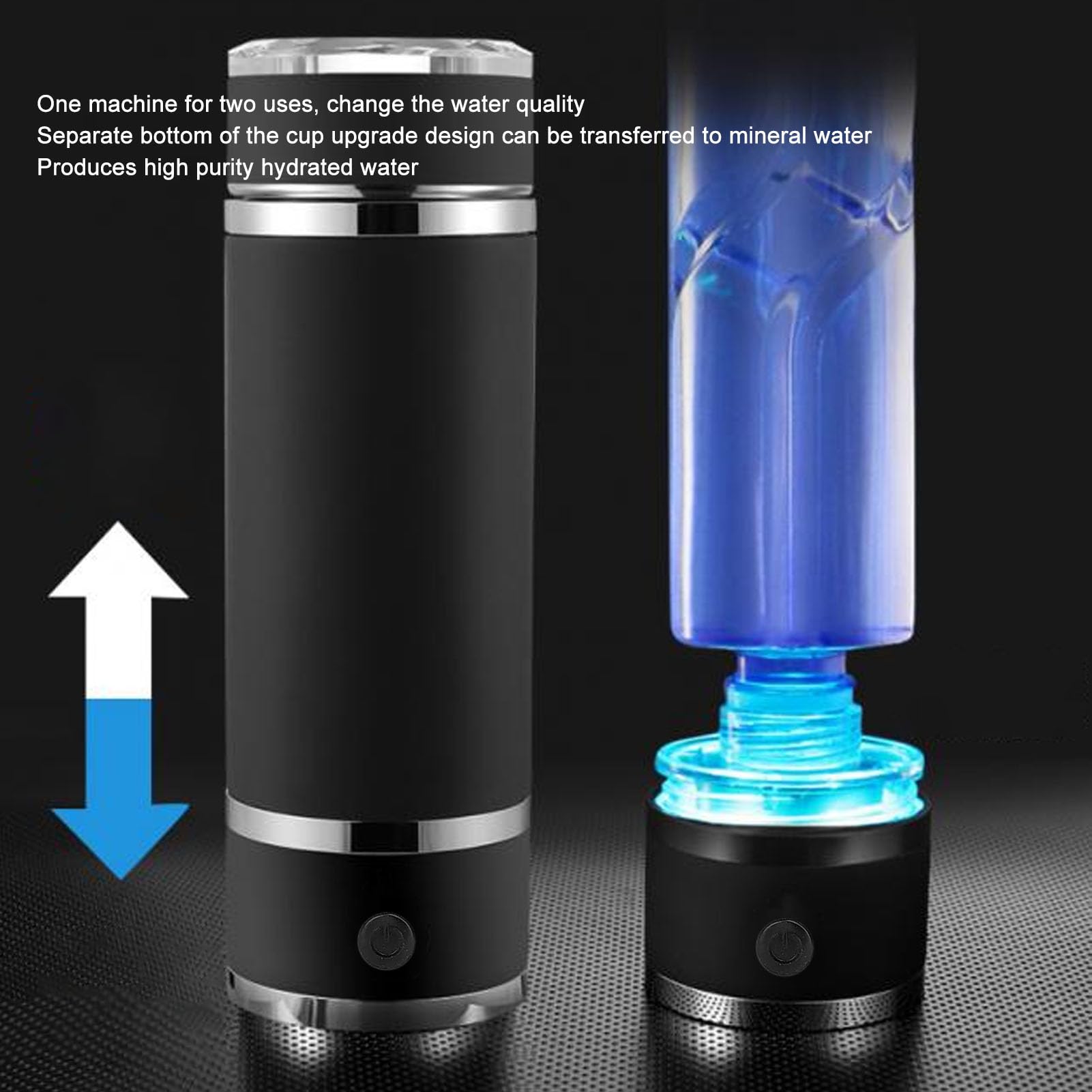 Botella de Agua de Hidrógeno con Tecnología PEM SPE, Generador Portátil de Agua Rica en Hidrógeno, Taza Aislada para Familia, Fitness y Agua Mineral