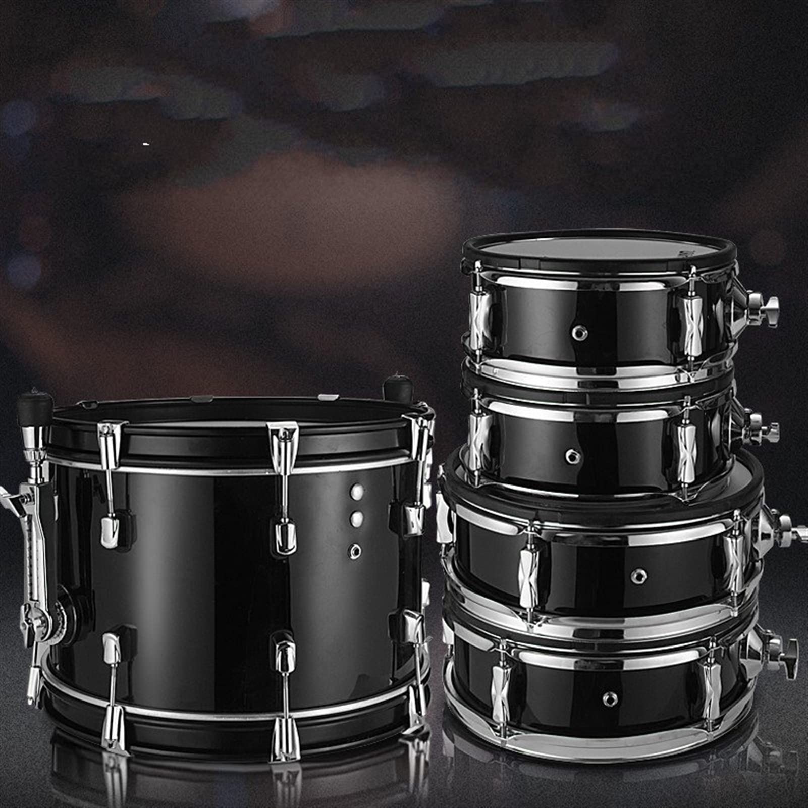 strumento a batteria elettronica Tamburo Elettronico Per Tamburo Per Adulti Tamburi Per Percussioni (nero) Pelle Mesh 5 Borsetta 4 Wipe