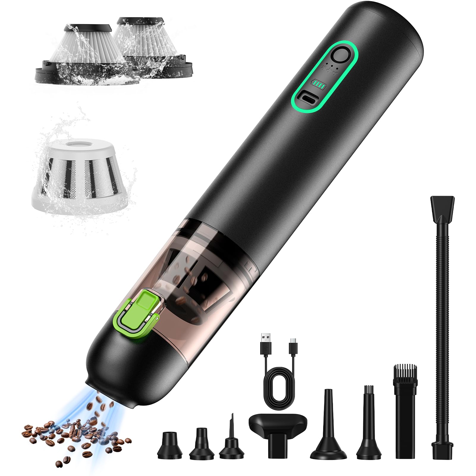 Photo 1 of Car Vacuum, 4-in-1 Rechargeable Cordless Handheld Vacuum for Car and Home