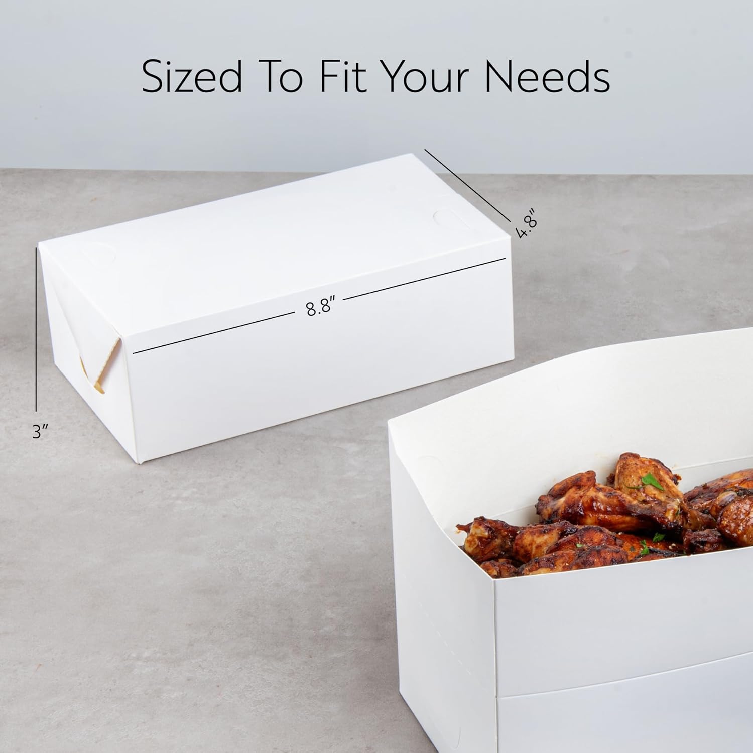 Restaurantware Paper Takeout Box 100 Count 71 Oz Greaseproof Disposable Lunch Box Spill-Resistant Restaurant Takeout Container Secure Closure White