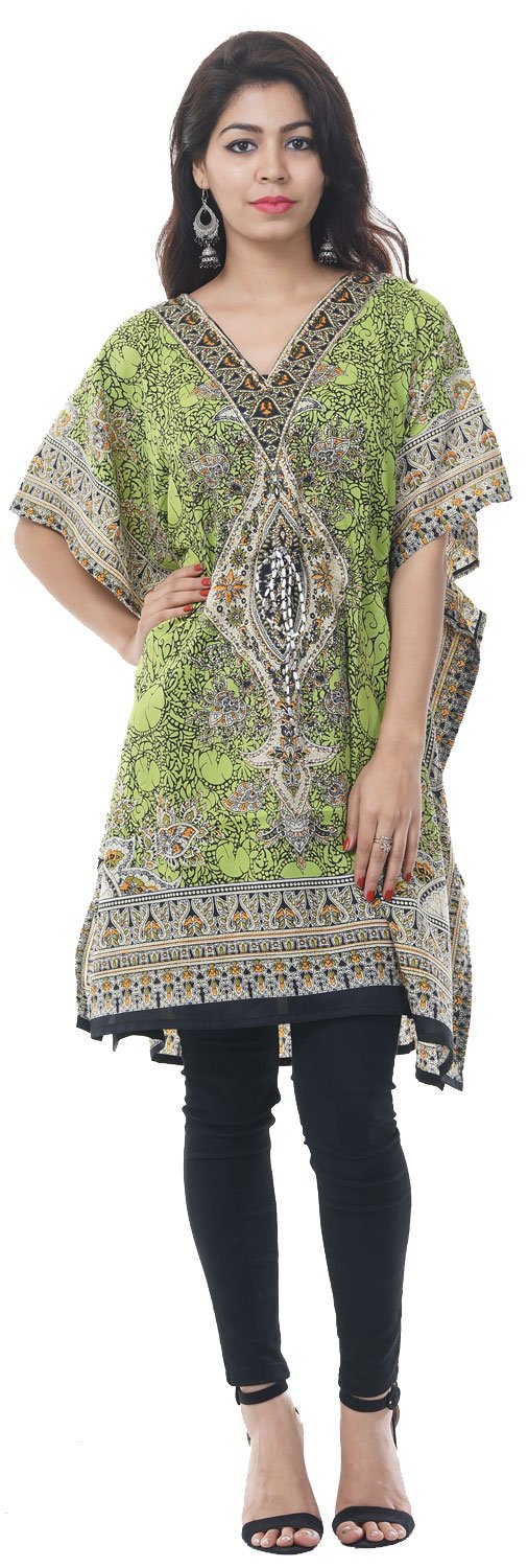 Odishabazaar Women's Short Length Cinch Waist Caftan/Kaftans (#86)