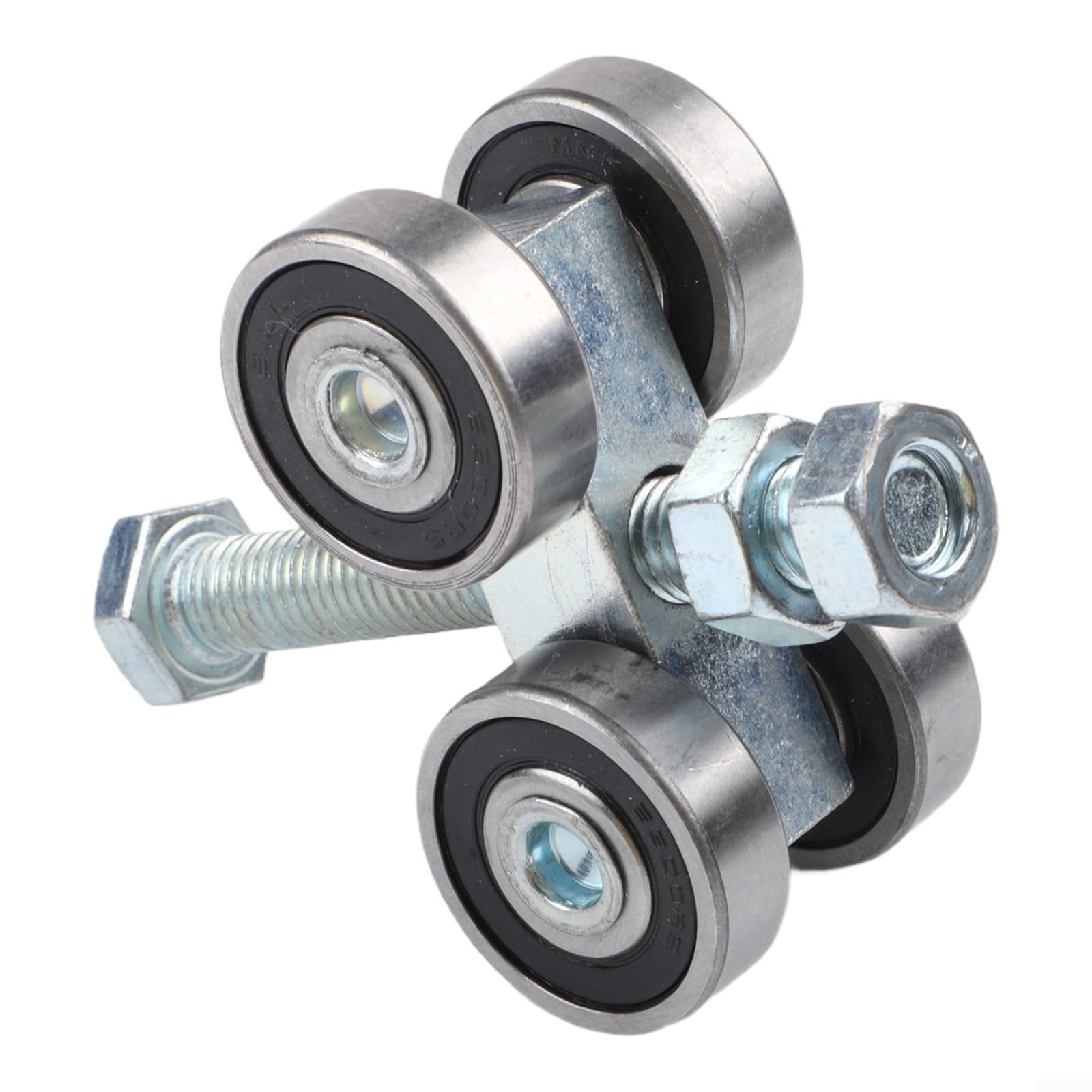 Lot de 2 chariots robustes à 4 roues pour canal de jambe de force de 1-5/8", roues de levage en acier au carbone laminées à chaud avec boulons et écrous M10, capacité de 400 kg