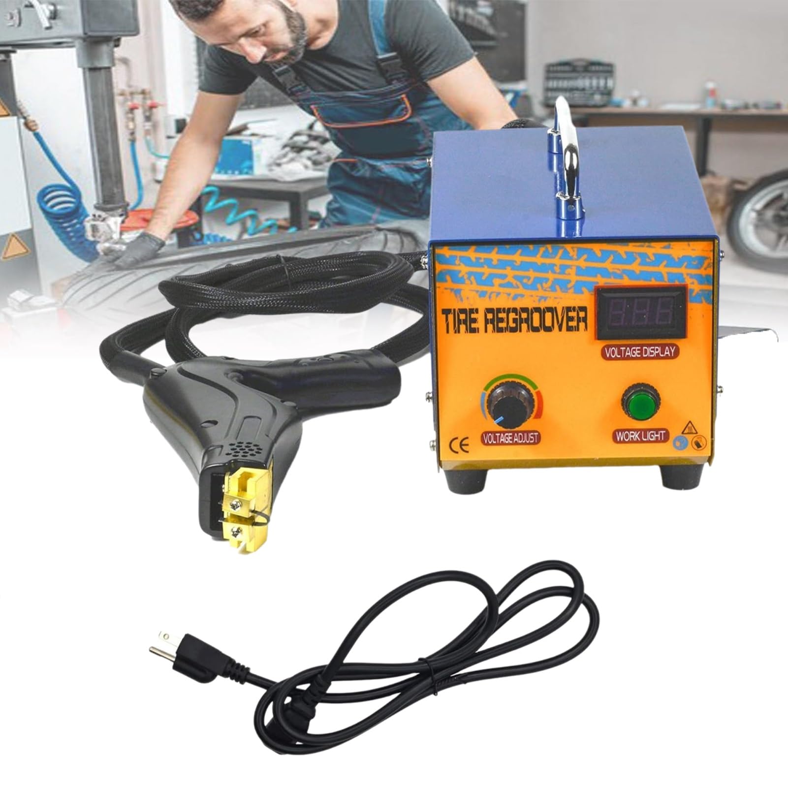 Macchina for Incisione di Pneumatici In Gomma Digitale Elettrica, Strumento for Scanalatura di Pneumatici Ad Alta Efficienza, Strumento Professionale for la Riparazione di Pneumatici for Impieghi Grav