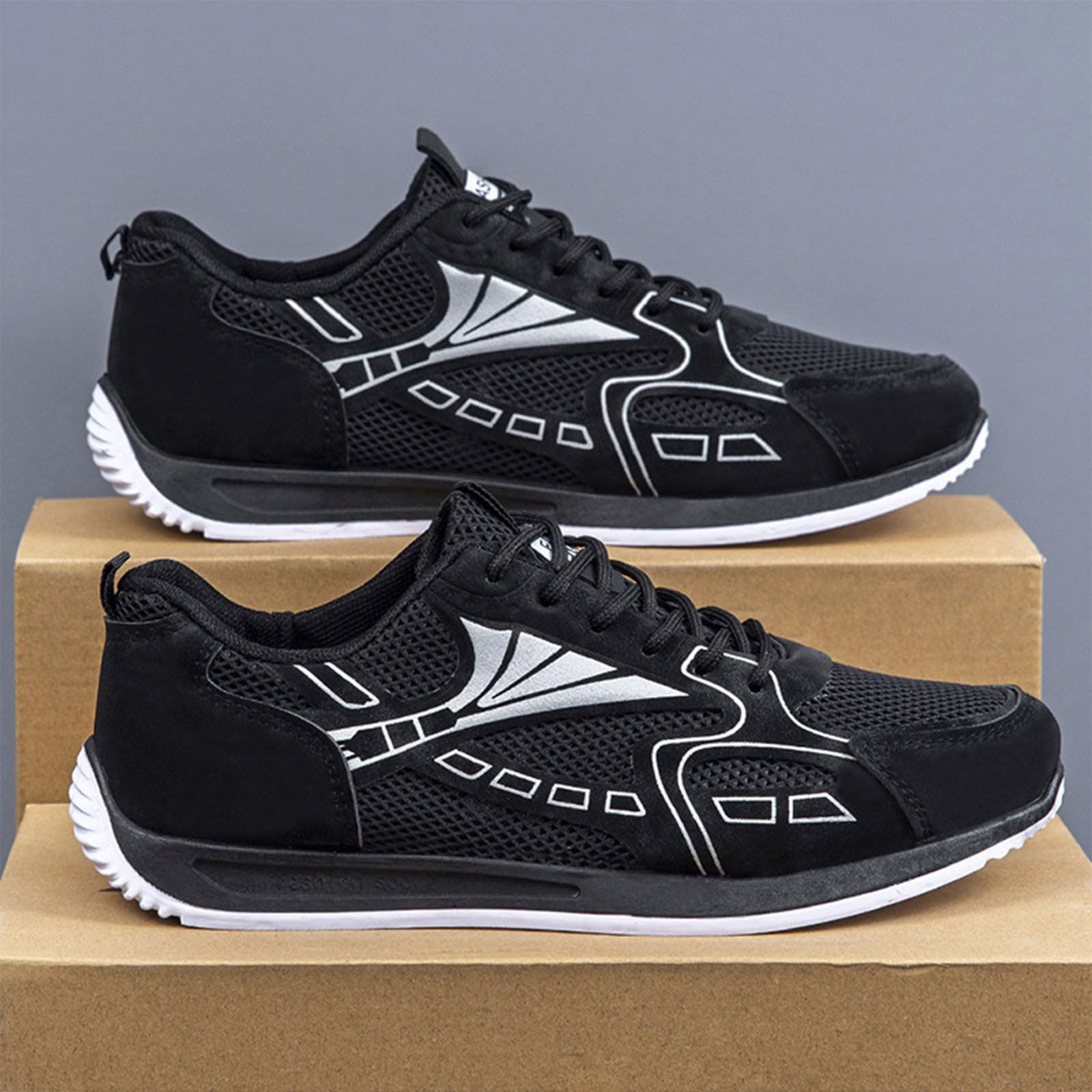 Hallenschuhe Herren 39-44 Herren Joggingschuhe Breit Casual Fitnessschuhe Atmungsaktiv Breeze Schuhe Leicht Flacheschuhe rutschfest Freizeitschuhe Modische Laufschuhe