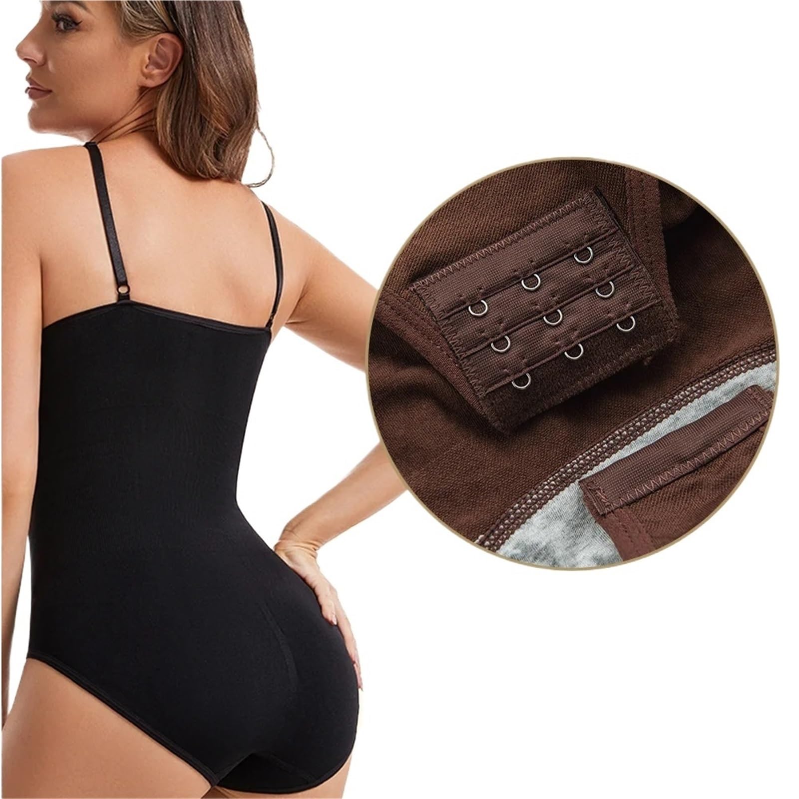 Shapewear Donna Intimo Modellante Dimagrante da Donna Senza Cuciture, Modellante for Tutto Il Corpo, Body Liscio(Brown-2PCS,One Size_XL)