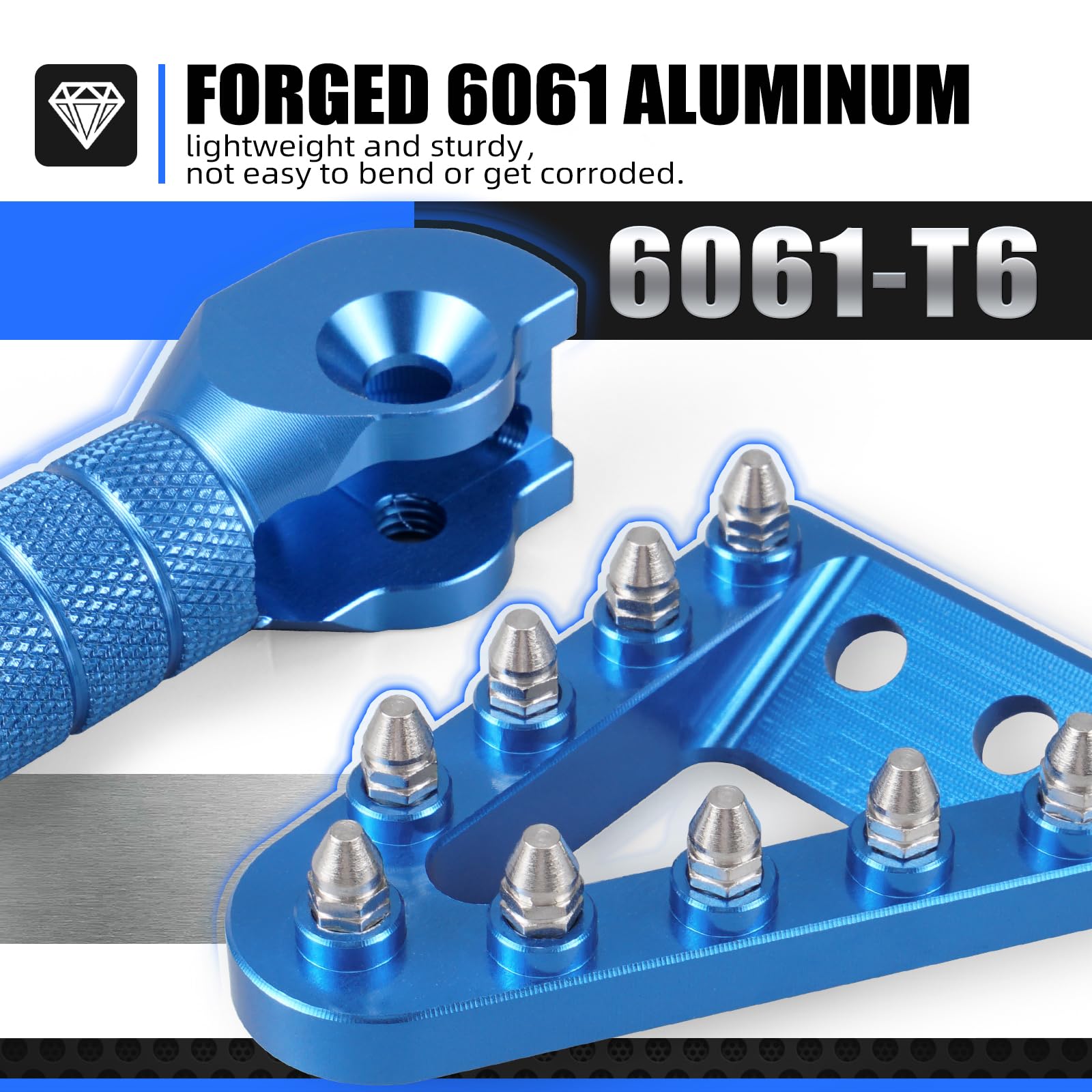NICECNC Blue Gear Leva del cambio leva del freno punta di ricambio compatibile con Husqvarna 2016 TC125 FC250 350 450 2017-2022 TE TX TC FC FX FE 125-501, XCW XCFW, vedi montaggio