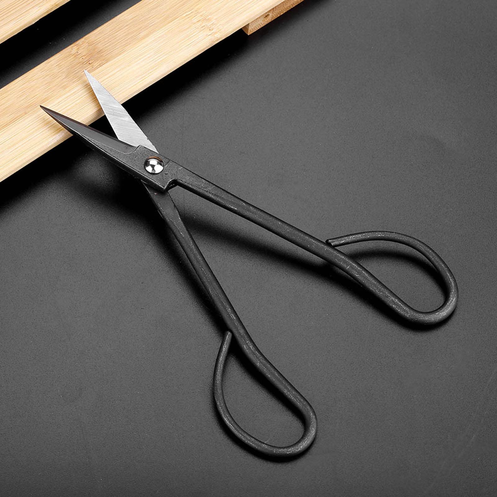 Sonew HighGrade Steel 190mm Bonsai Scissors – RustResistant Shear with Ergonomic Grip Handles for Precise Branch Trimming and Pruning in Black