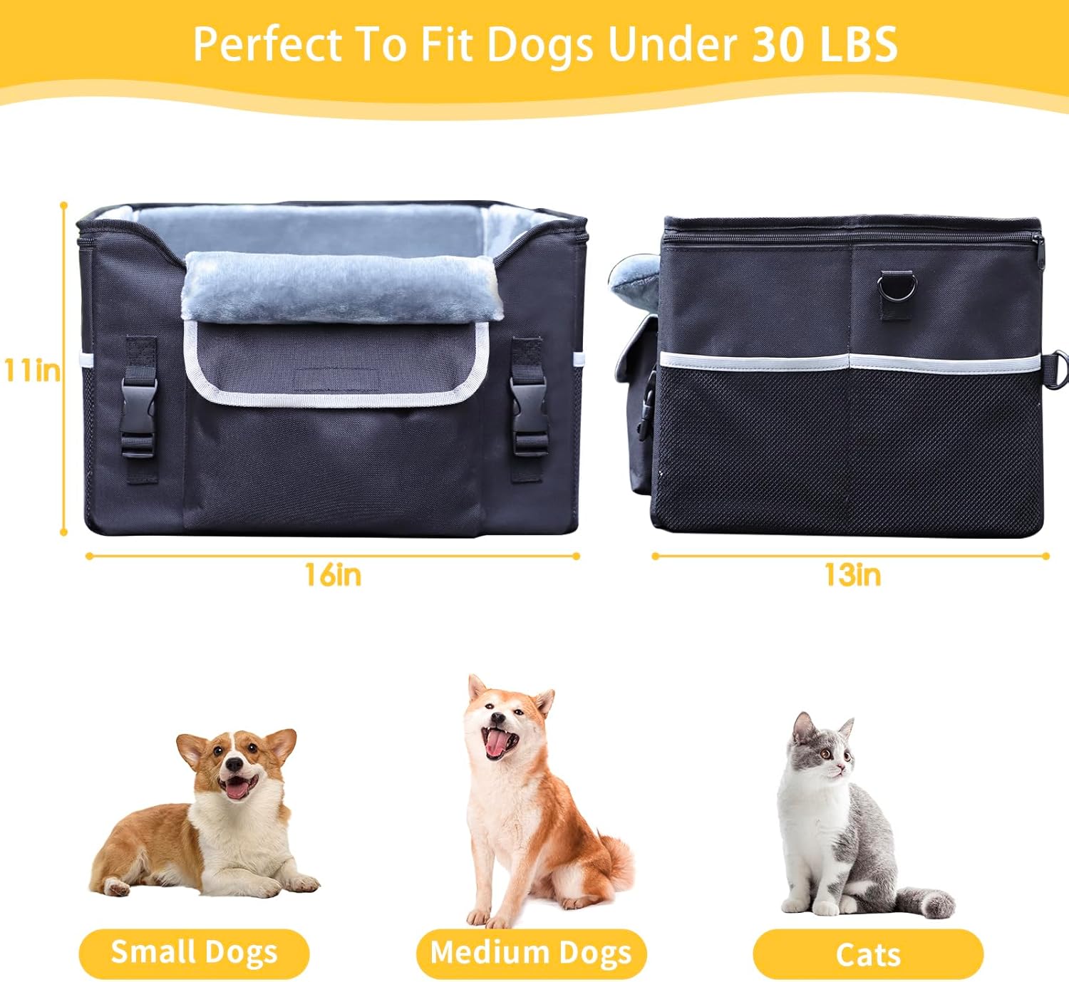 Travel in Style: The Ultimate Foldable Dog Car Seat for Small Pups