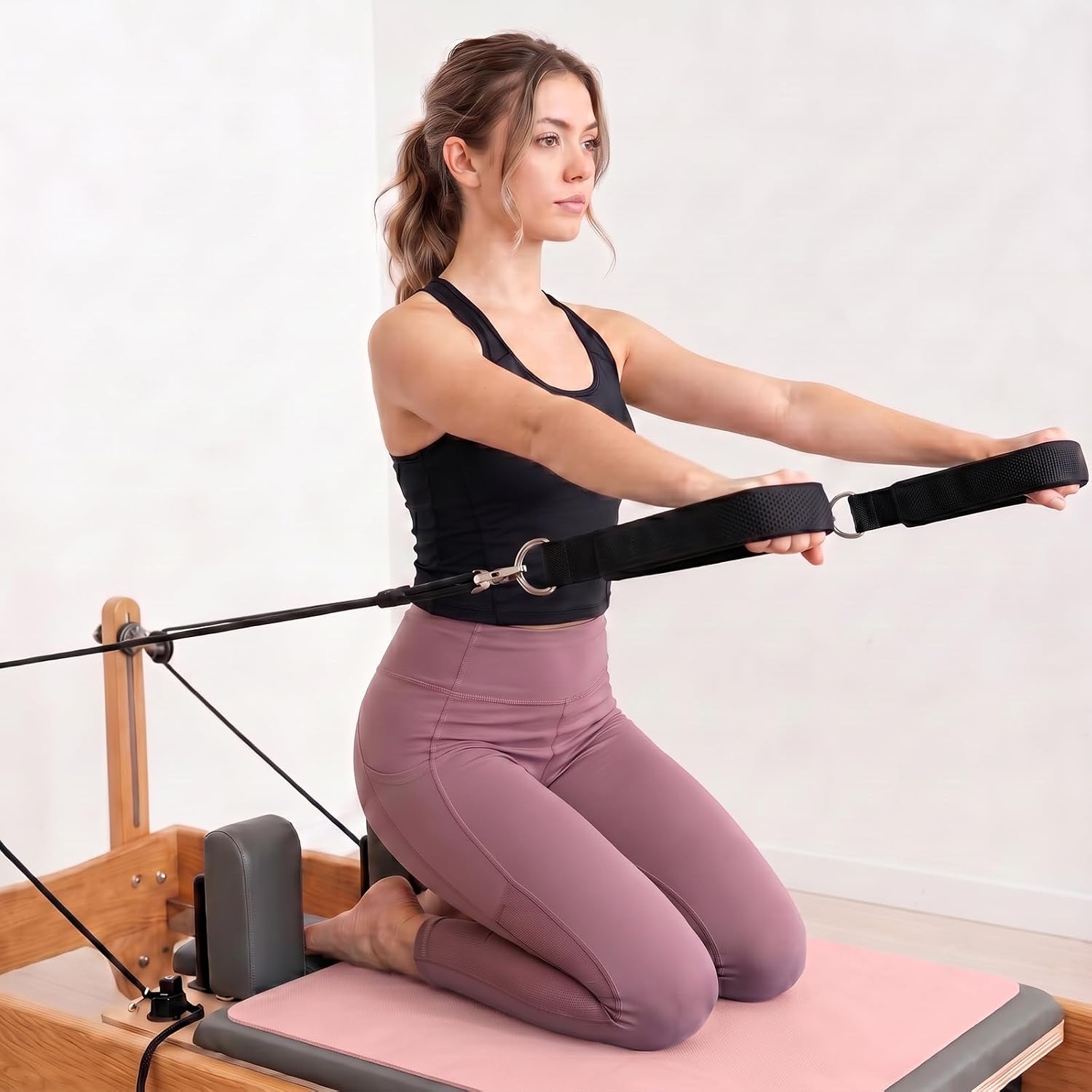 Non-Slip Pilates Reformer Mat Cover,1mm Thick Pilate Reformer Machine Cover Mat Towel,Pilates Mats for Reformer,Fleece Exercise Matfor Pilate Training Yoga 39" x 24"