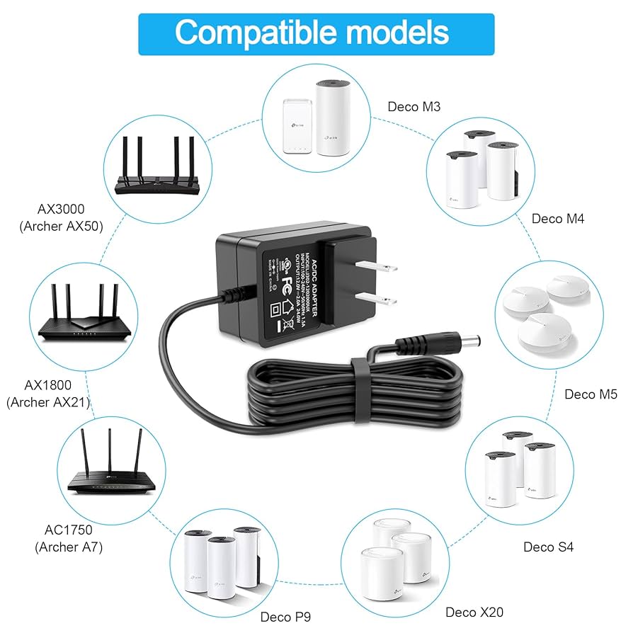 Amazon.com: 12V 2A AC to DC Power Adapter for TP-Link Deco