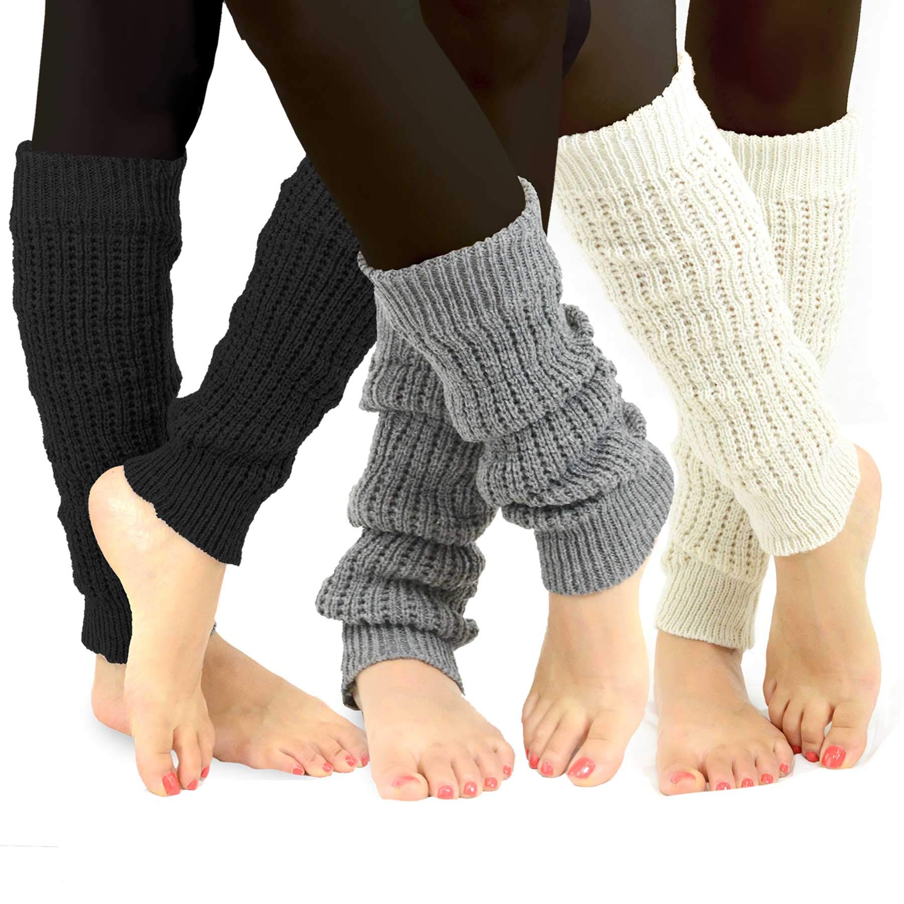 TeeHee Knee Leg Warmers Extra Long Thigh High Leg Warmers Boot Cuffs for Women Multipairs Gift for Her