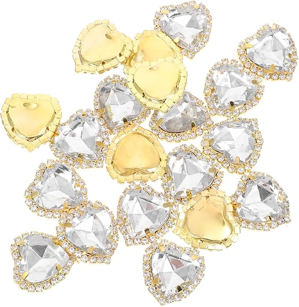 20pièces Claw Rhinestones Sewing Decorations Glass Drill Diy Glass Jewelry Accessories for Clothing Bags Shoes Embellishment and Bright Craft Materials - 1