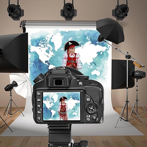 Miniatura 5 de Baocicco Telón de fondo de mapa marino de 10 x 6.5 pies, fondo de pantalla de mapa del mundo, fondo de pantalla, decoración de fiesta de cumpleaños