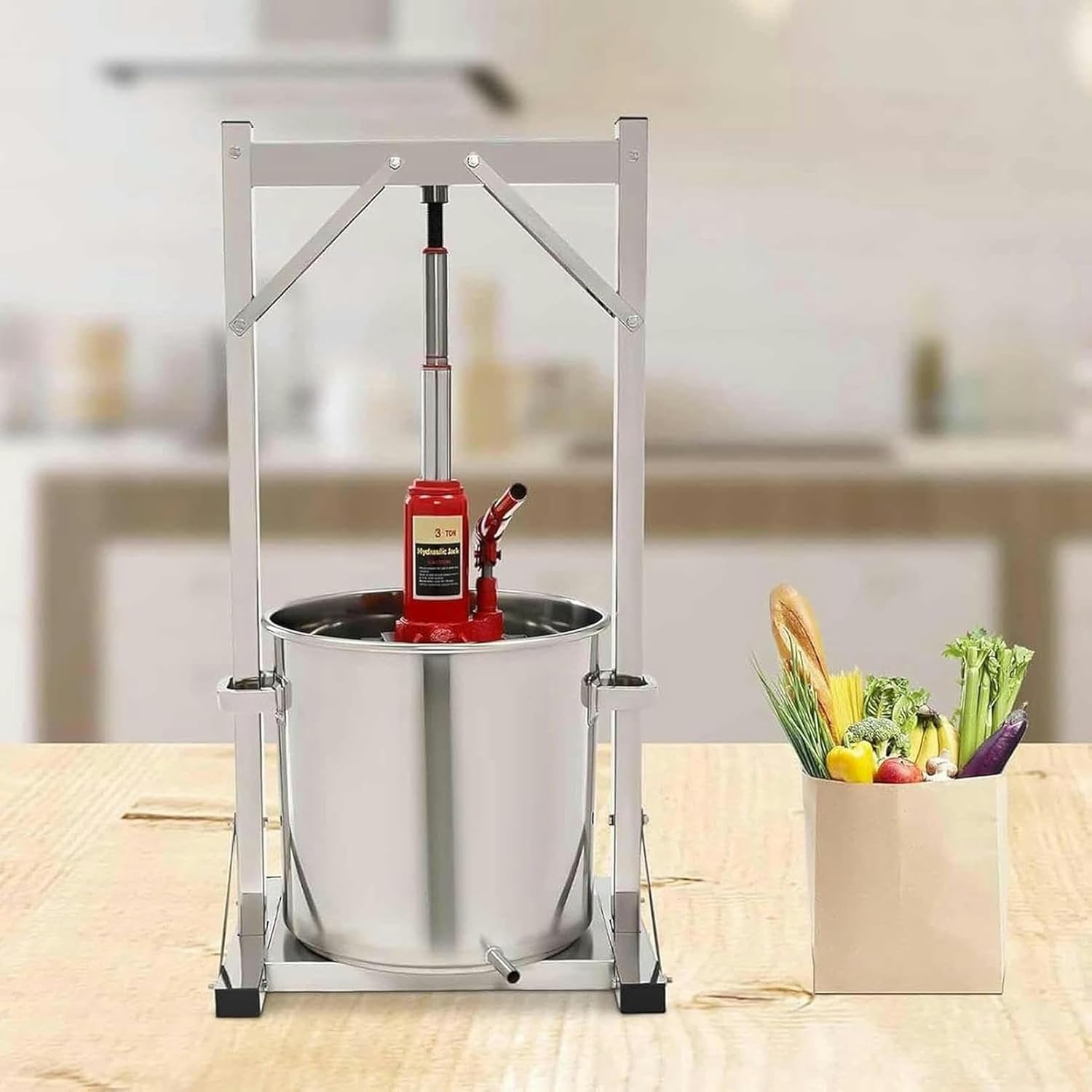 Fruit Wine Manual Press, Fruit Wine Manufacturer, 12 L/3.17 Gallons, 22 L/5.8 Gallons, Fruity Press Polisher of 36 L/9.5 Gallons, to Make Wine Juice ~/