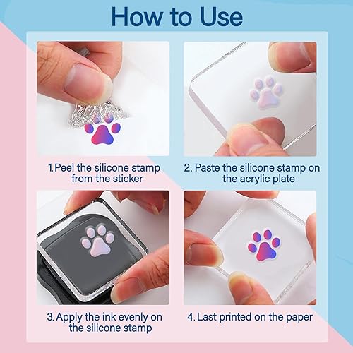 Miniatura 7 de GLOBLELAND 4 mini sellos transparentes para álbumes de recortes, mini pecera, sellos transparentes de silicona para hacer tarjetas, álbumes de